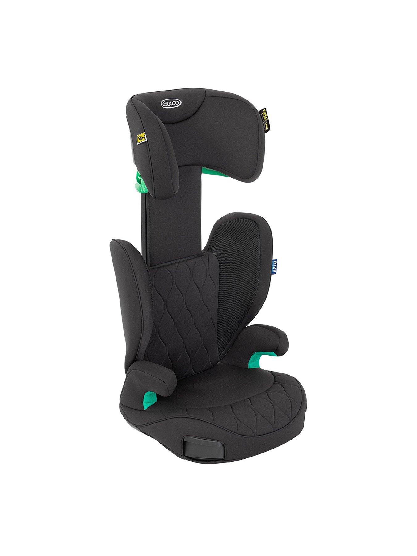  image of graco-affix-i-size-r129-isofix-highback-booster-car-seat-midnight