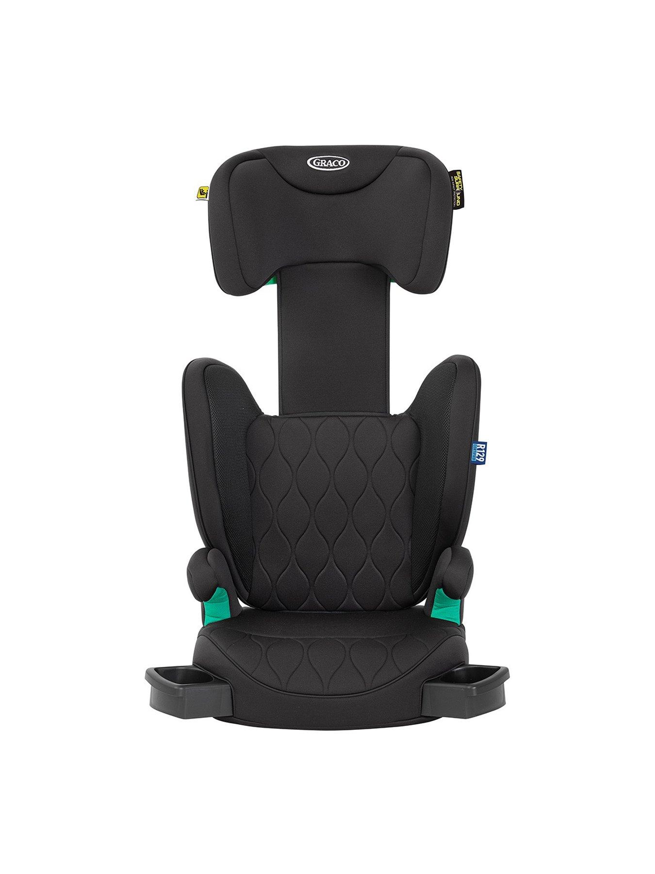  image of graco-affix-i-size-r129-isofix-highback-booster-car-seat-midnight