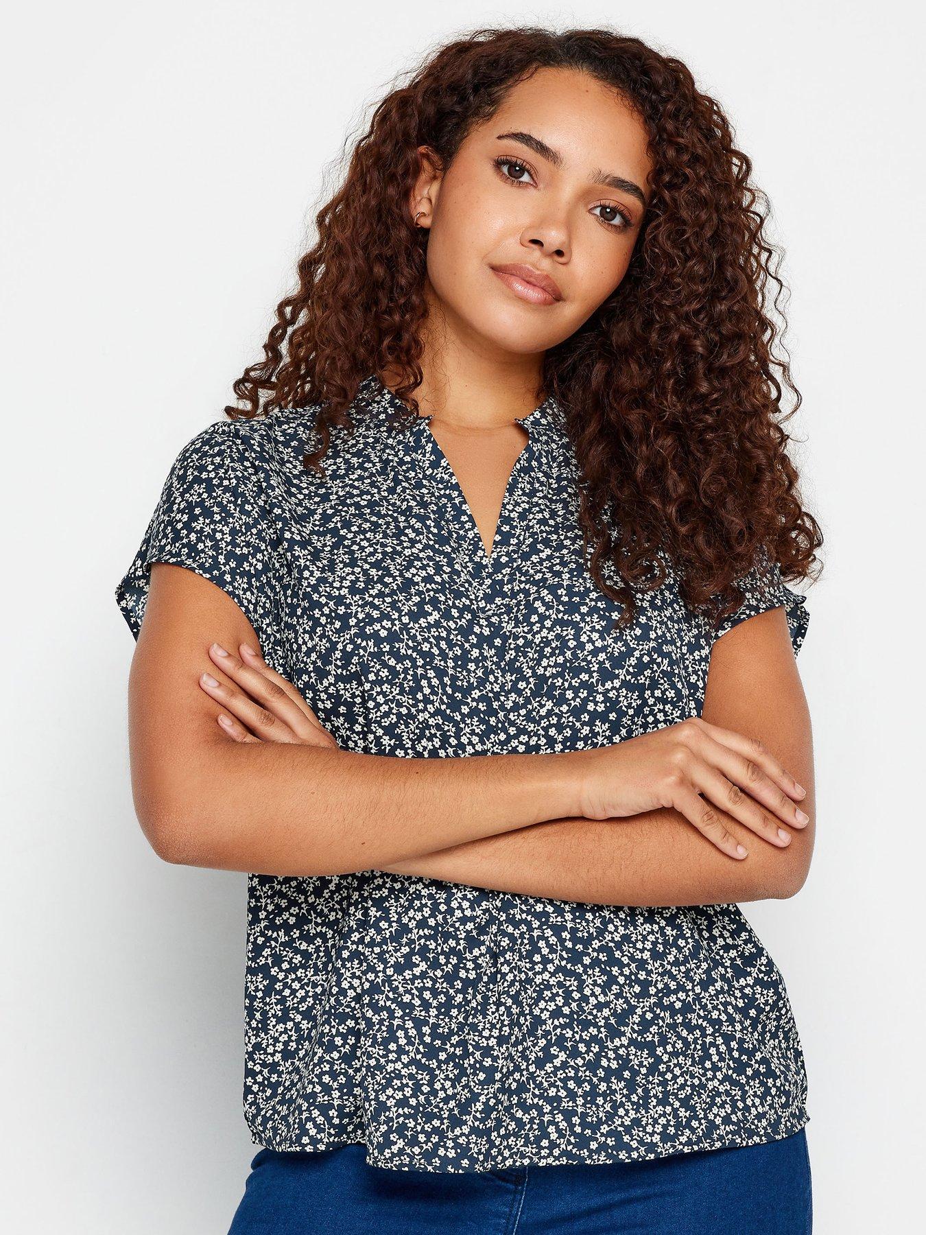  image of mco-ditsy-floral-blouse-blue