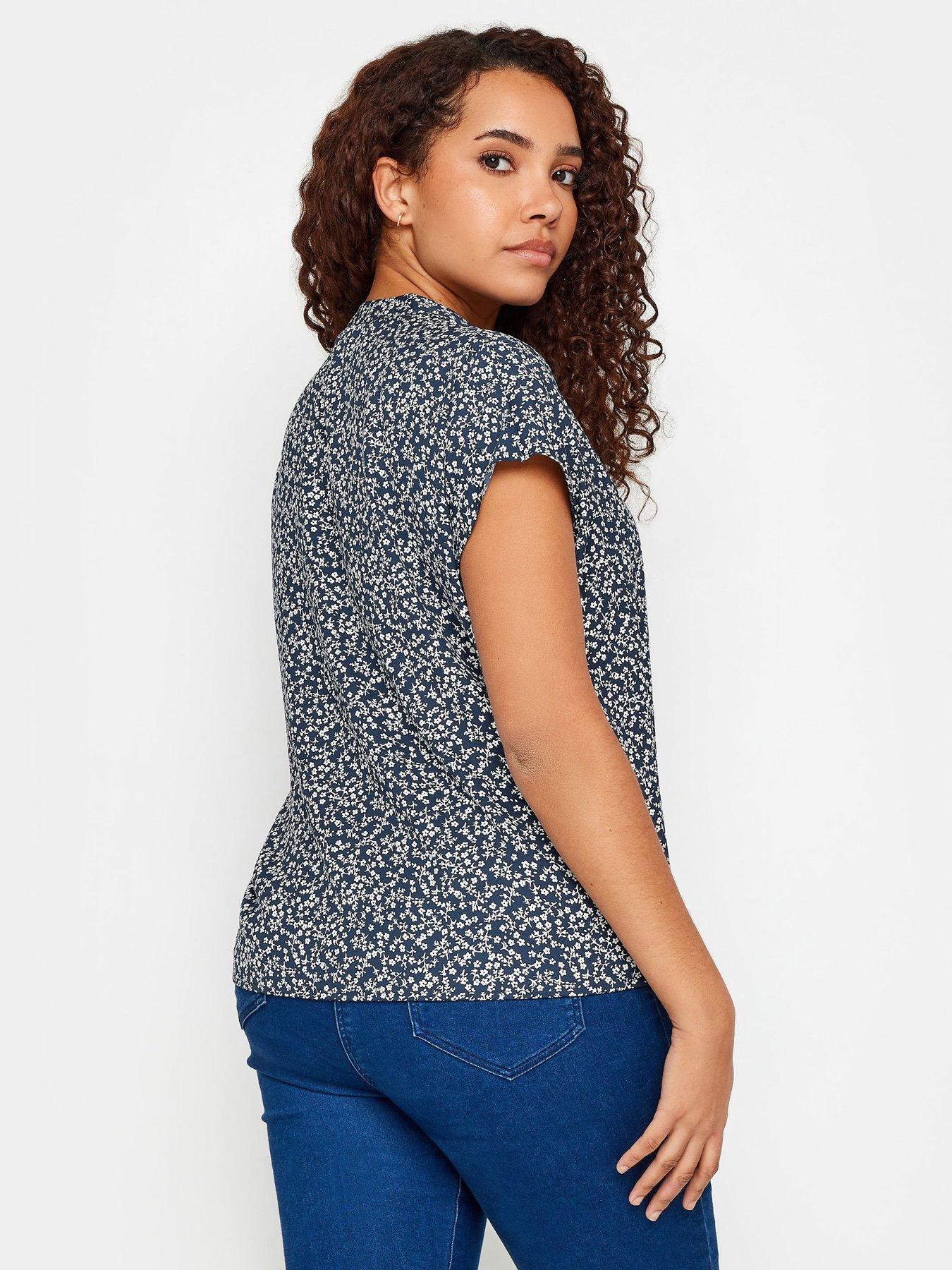  image of mco-ditsy-floral-blouse-blue