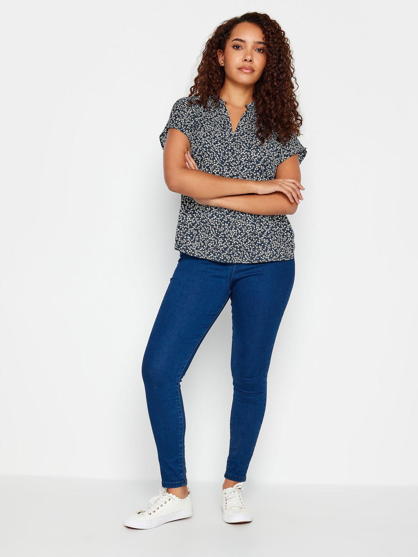  image of mco-ditsy-floral-blouse-blue