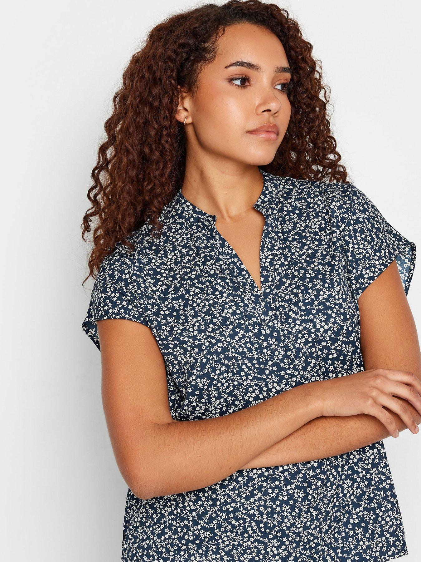 image of mco-ditsy-floral-blouse-blue