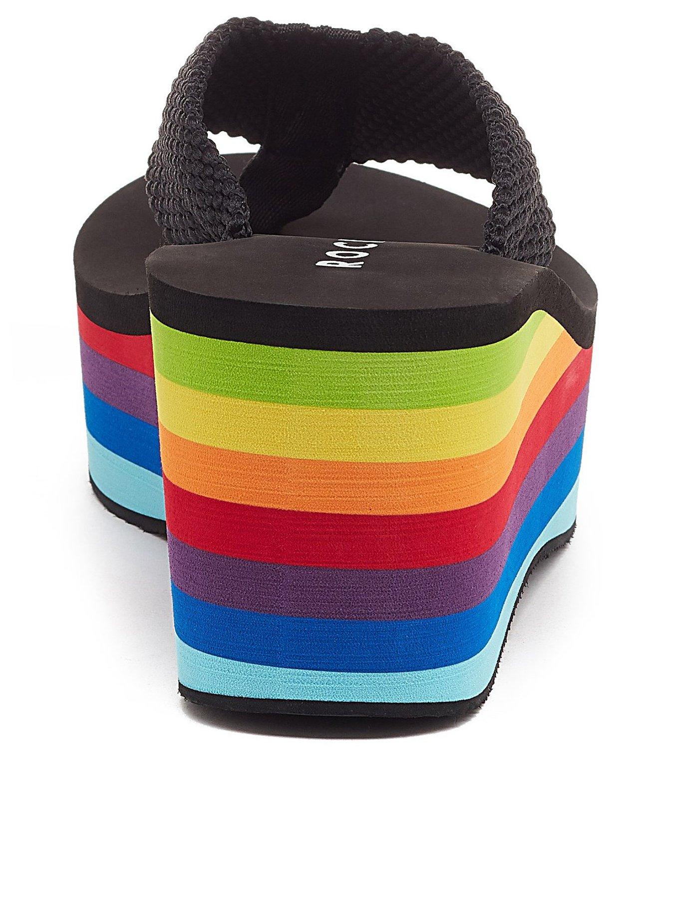 Rocket Dog® Crush Rainbow Platform Flip Flops - Summer Spectacle