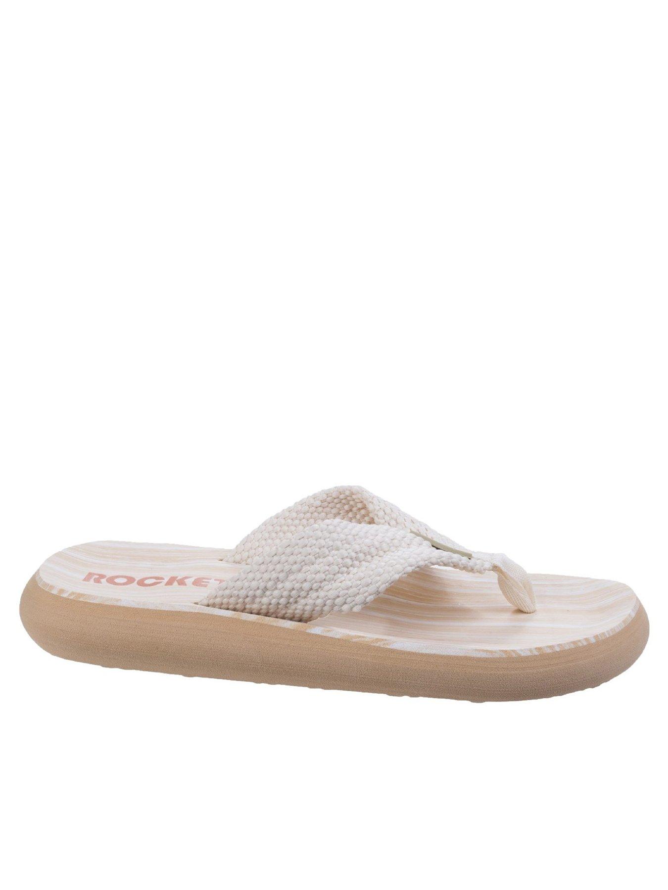 Image 1 of 5 of Rocket Dog Spotlight Toe Post Webbing Sandals - Double Cream