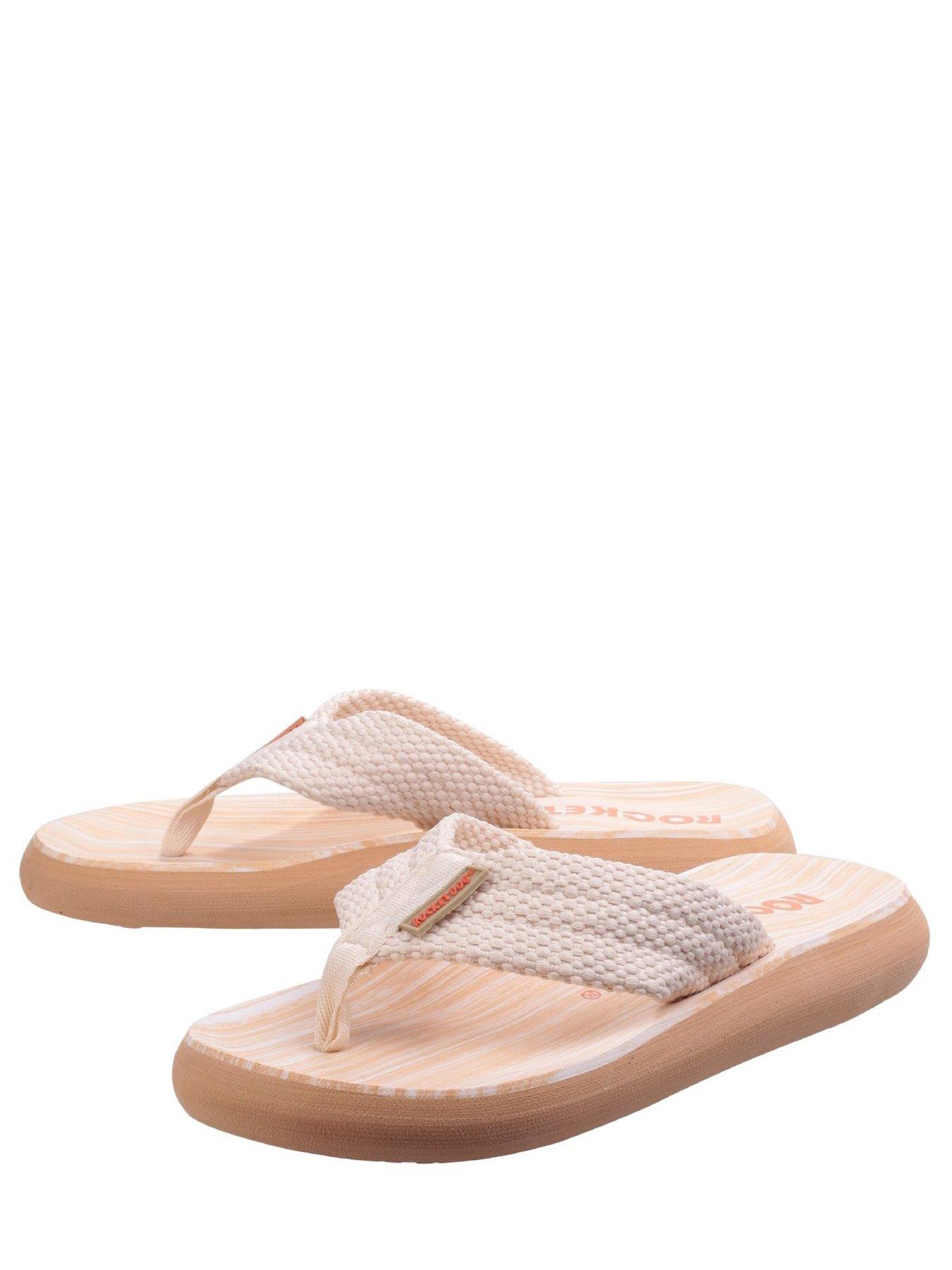 Image 2 of 5 of Rocket Dog Spotlight Toe Post Webbing Sandals - Double Cream