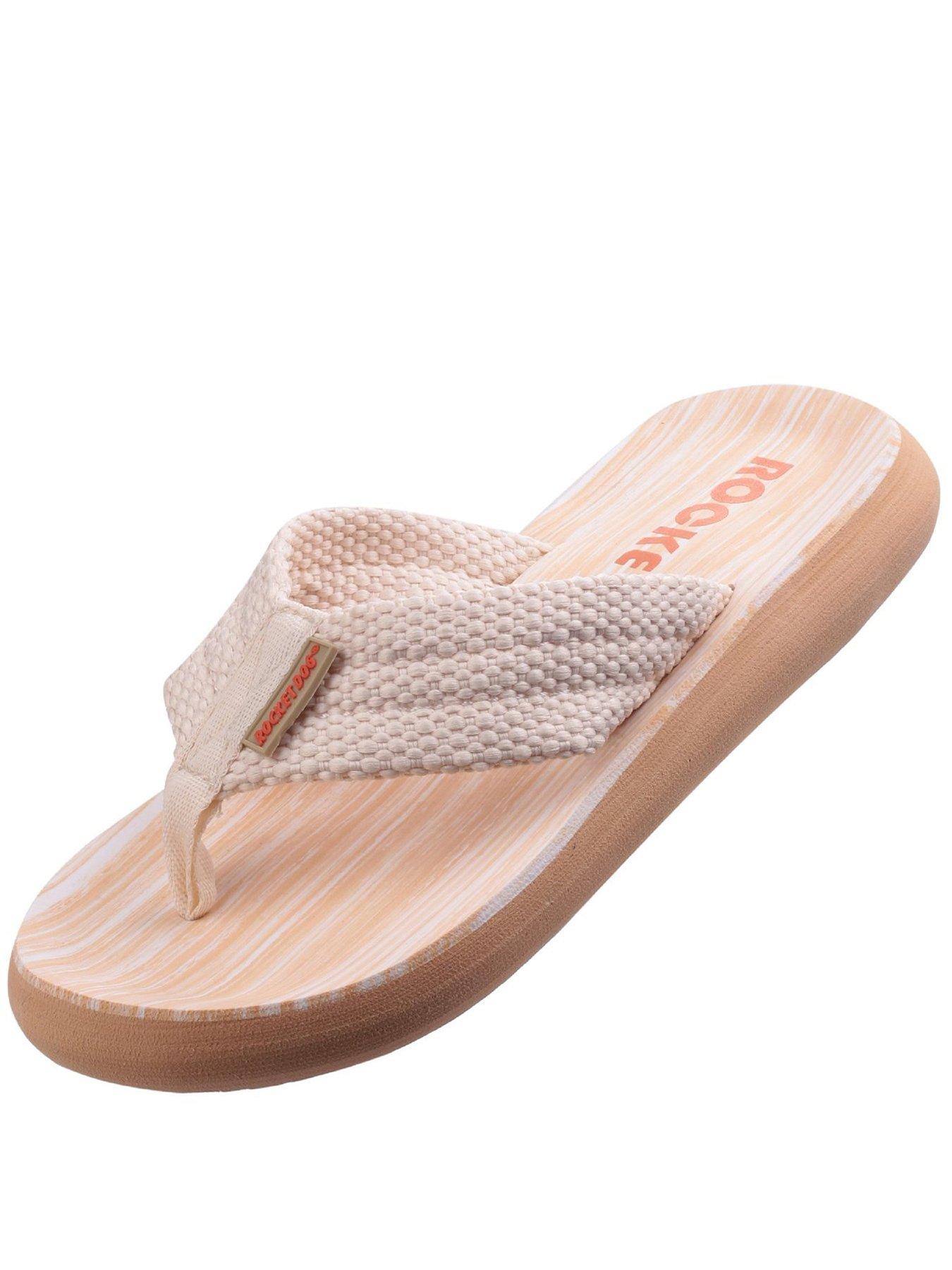 Image 4 of 5 of Rocket Dog Spotlight Toe Post Webbing Sandals - Double Cream