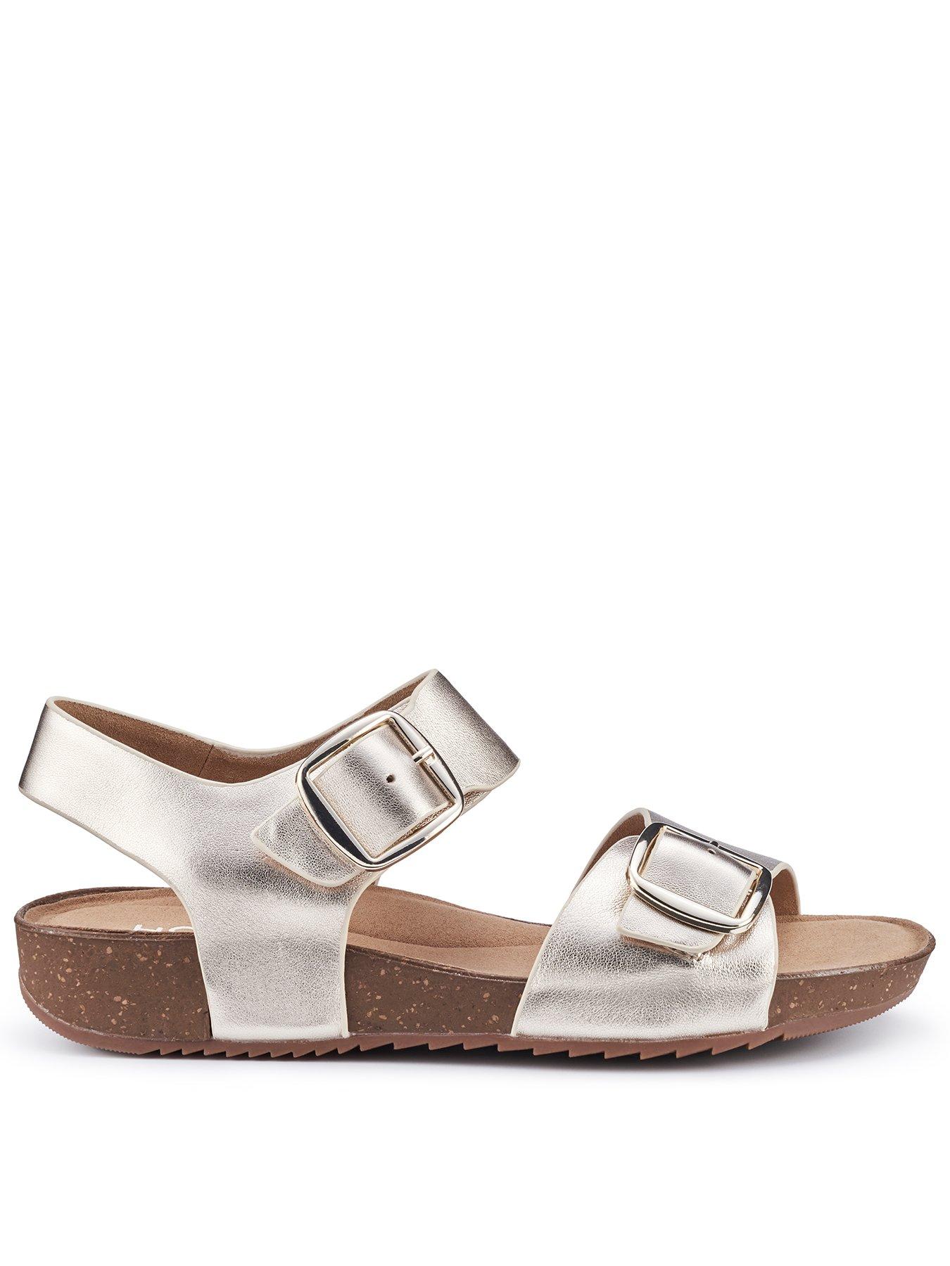 Hotter Tourist Ii Leather Sandal - Gold