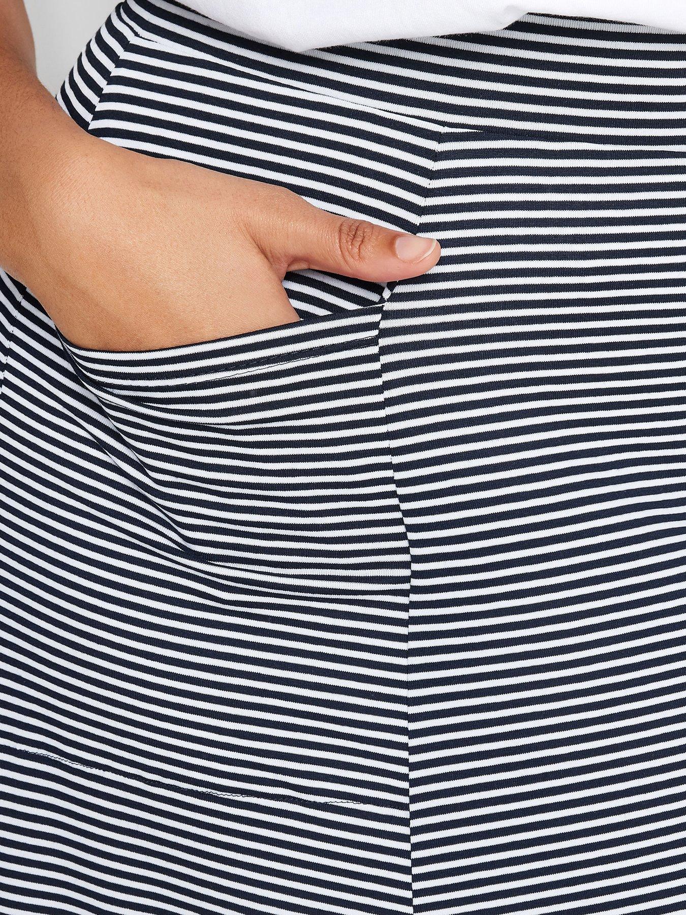  image of mco-petite-petite-navy-and-white-stripe-pocket-maxi-skirt