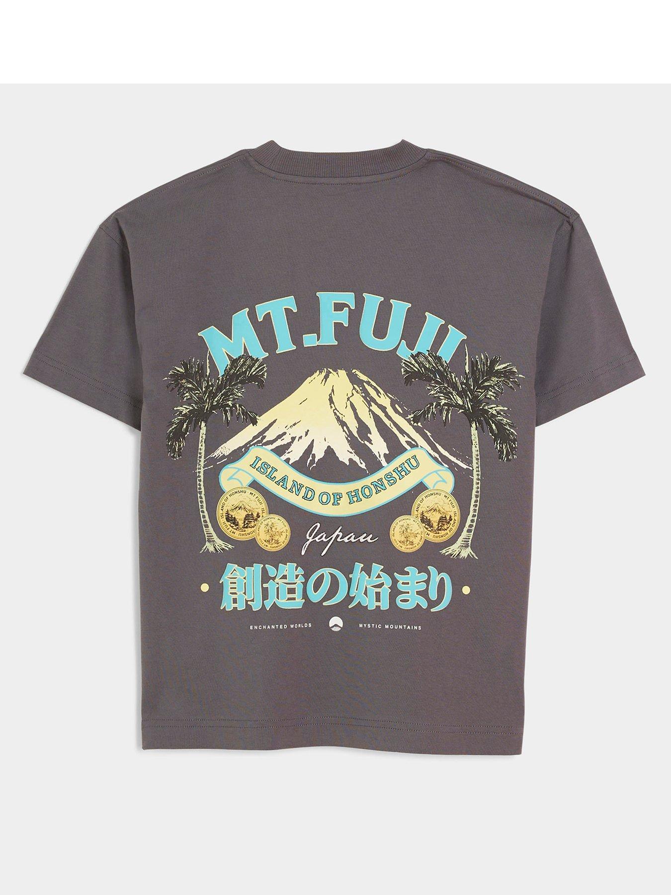Image 2 of 4 of River Island Boys Graphic Print T-Shirt - Grey