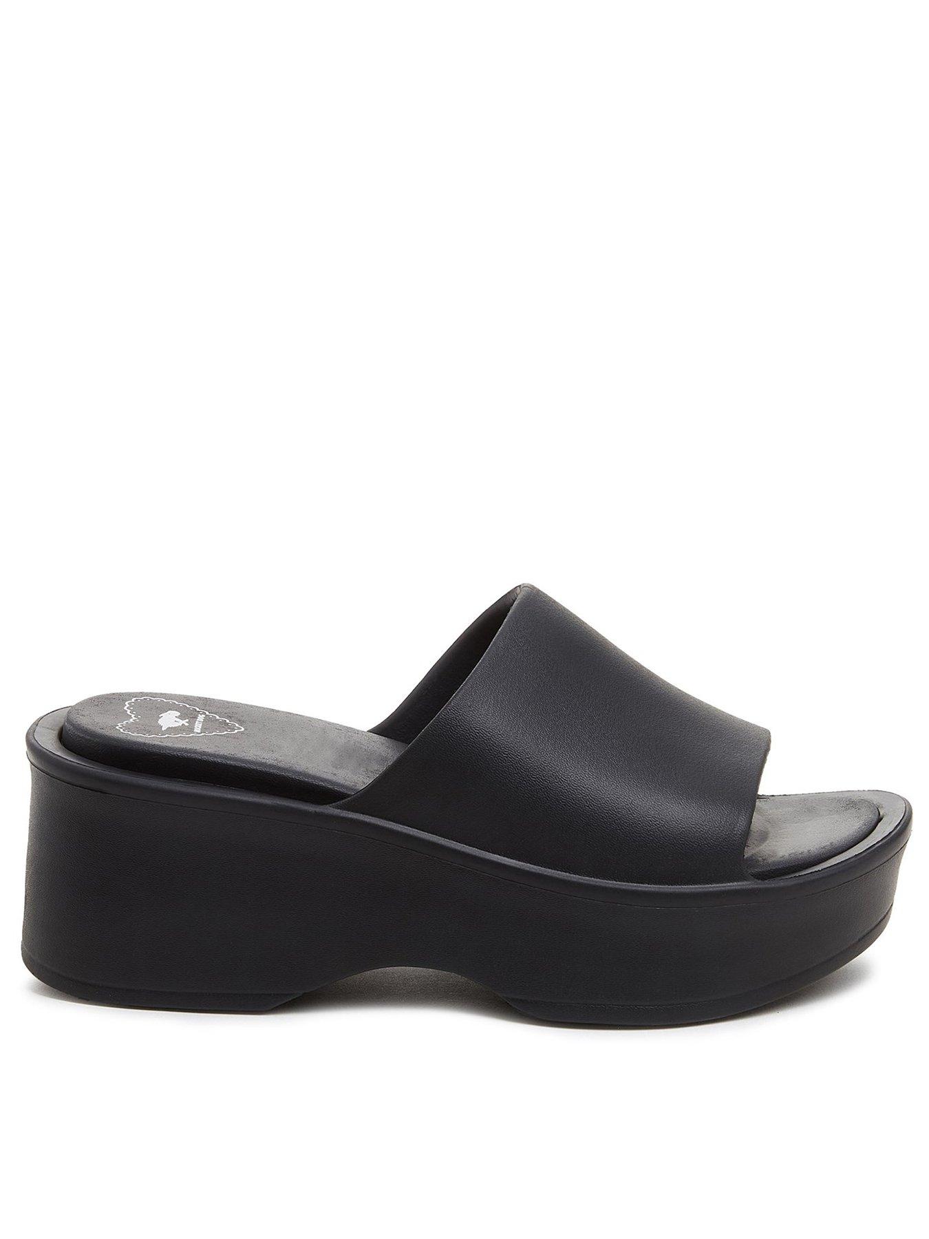 Rocket Dog Petal EVA Wedged Sliders Black Littlewoods