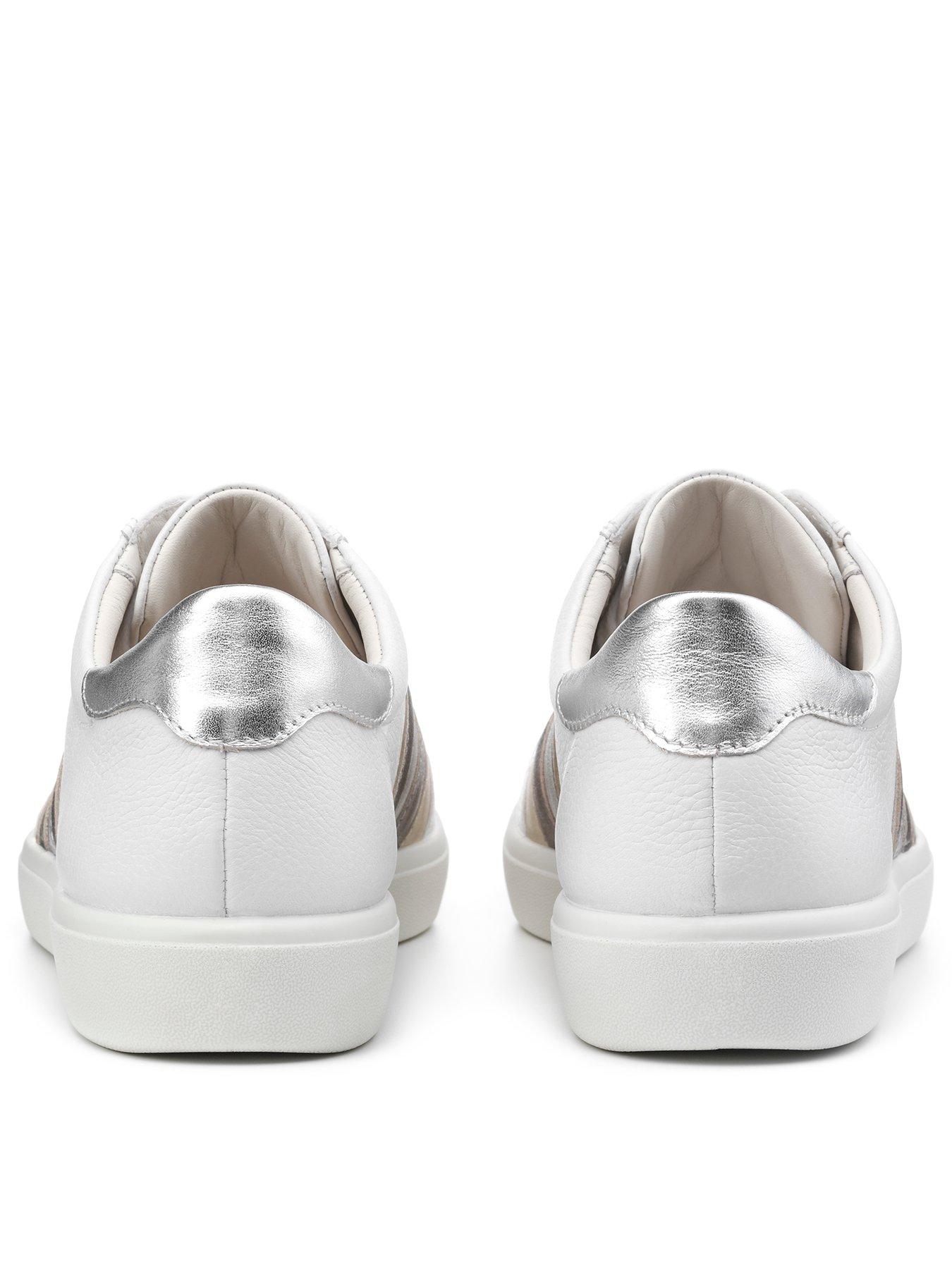 Hotter Wide Fit Switch Leather Trainers Metallic Multi littlewoods