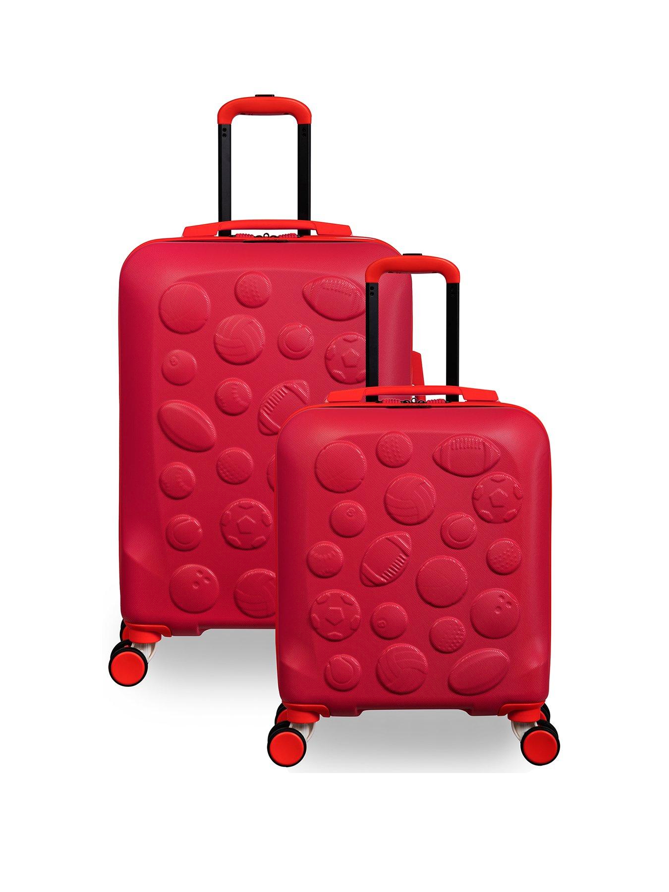 it Luggage Half-Time Sports Balls Kids 2pc Suitcase Set - Red