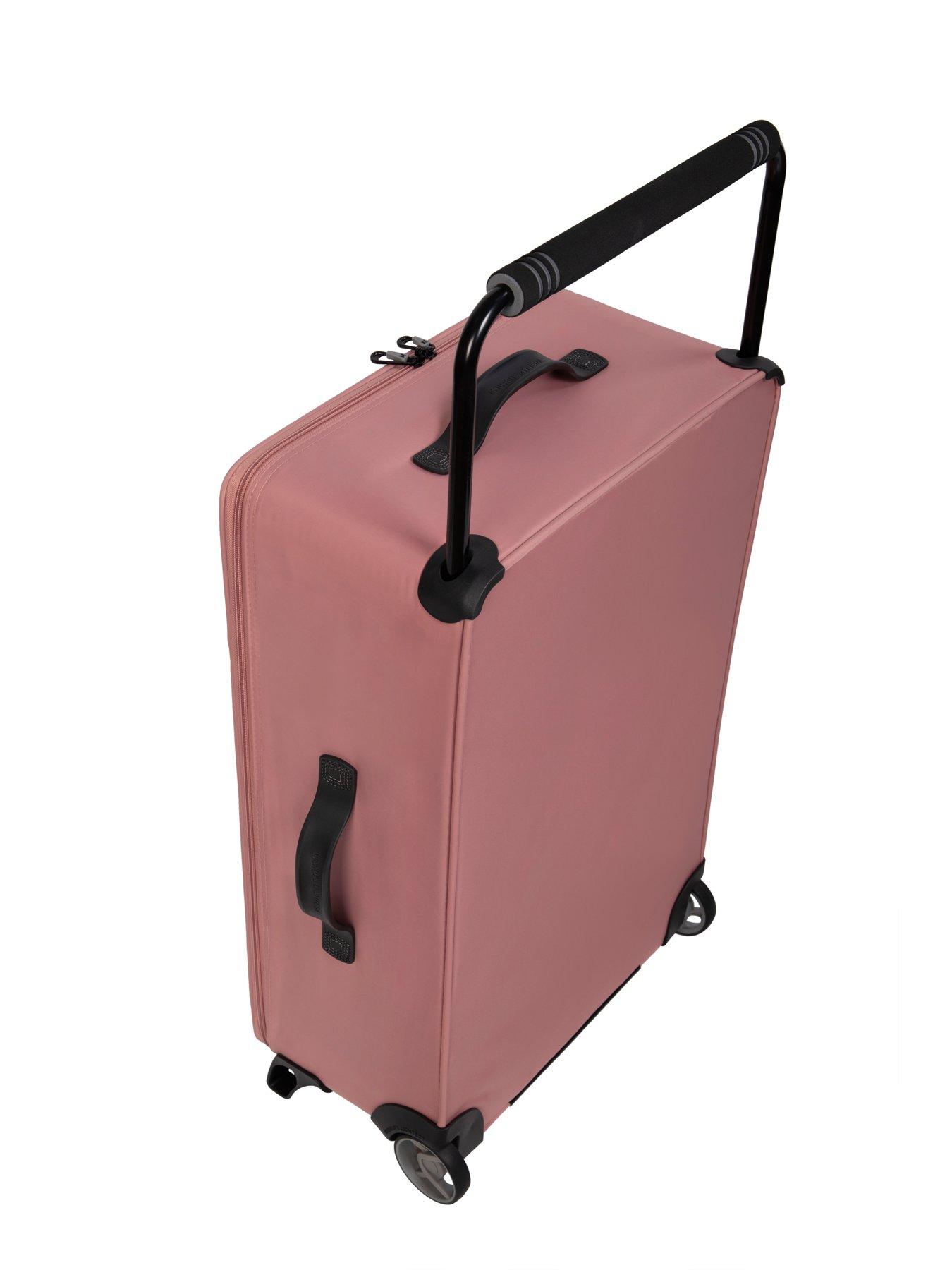 Pink cheap lightweight suitcase