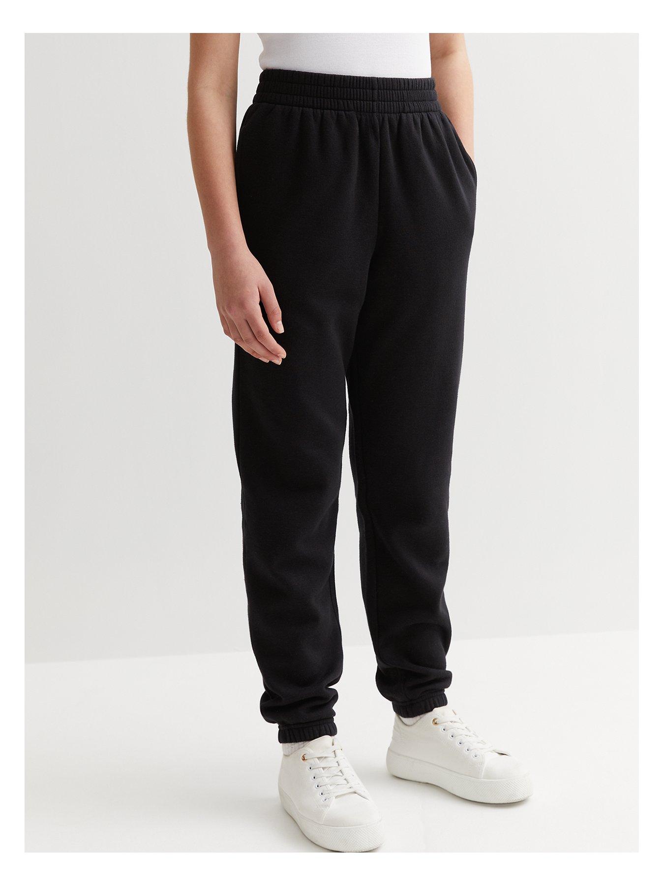 New Look 915 Girls Black Jersey Cuffed Joggers littlewoods