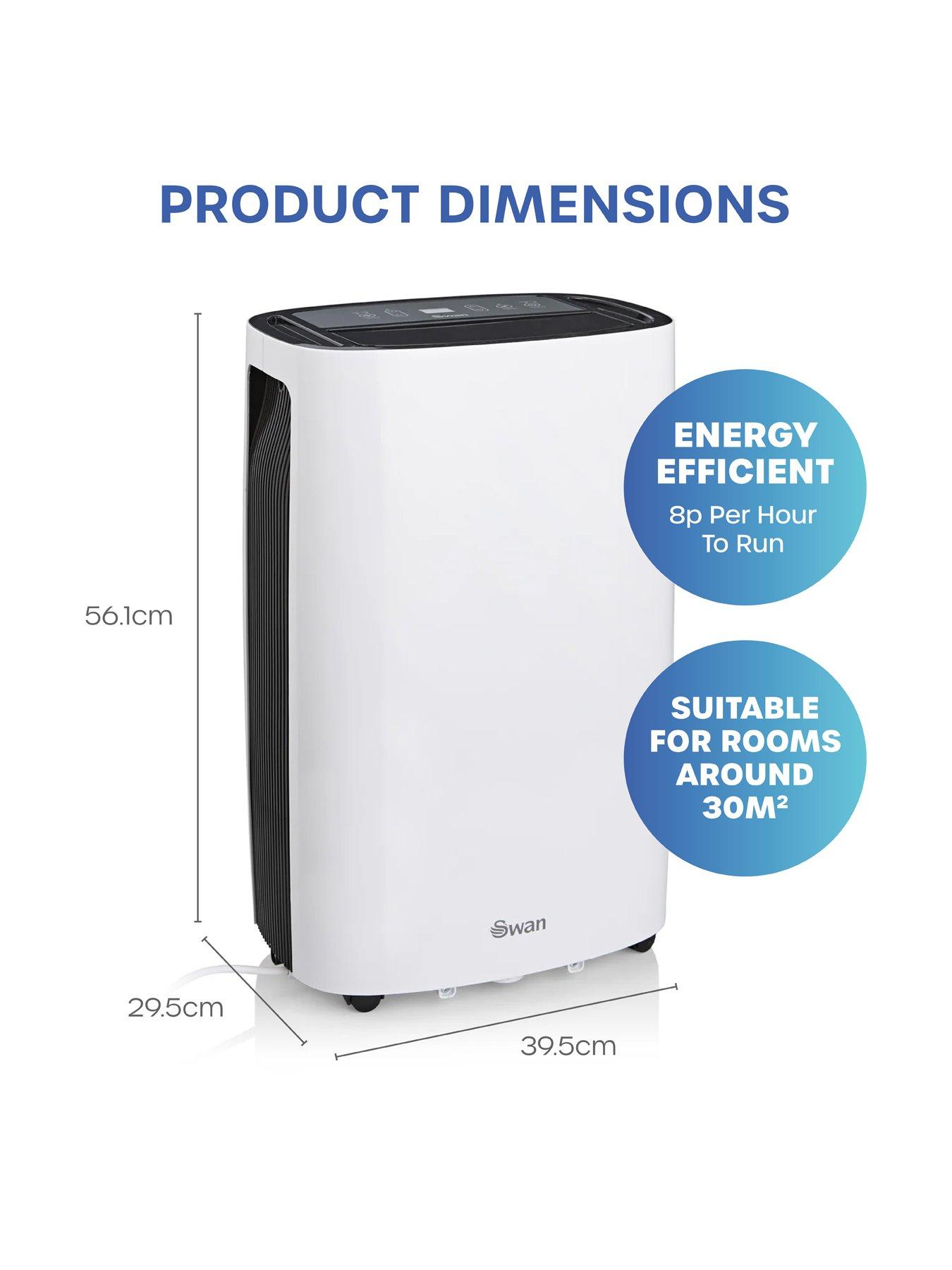 Image 6 of 6 of Swan SH16810N 20 Litre Dehumidifier with LED Display, Auto Shut Off, 24 Hour Timer, White