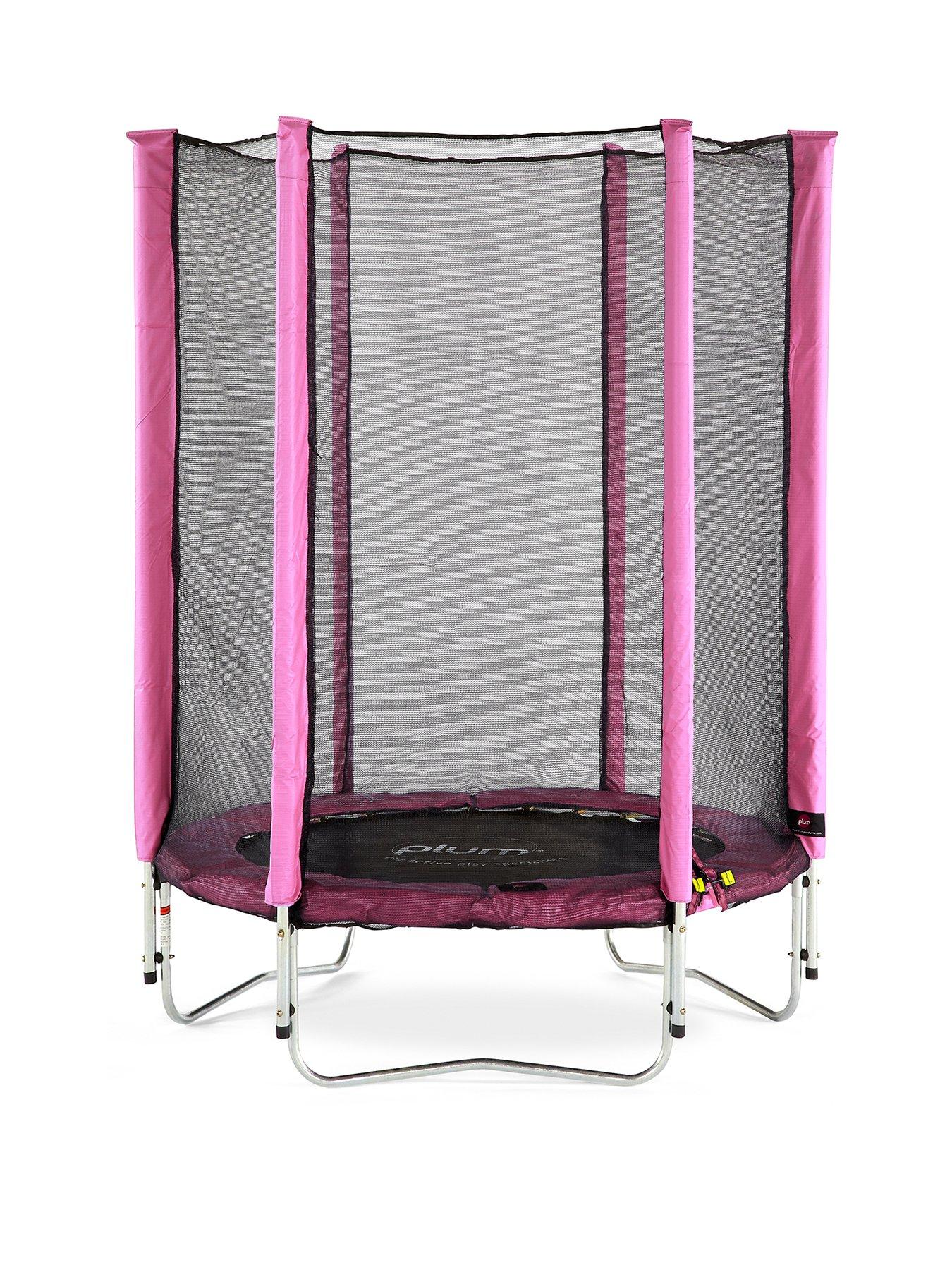 undefined Junior Springsafe 4ft Trampoline  &  Enclosure - Pink