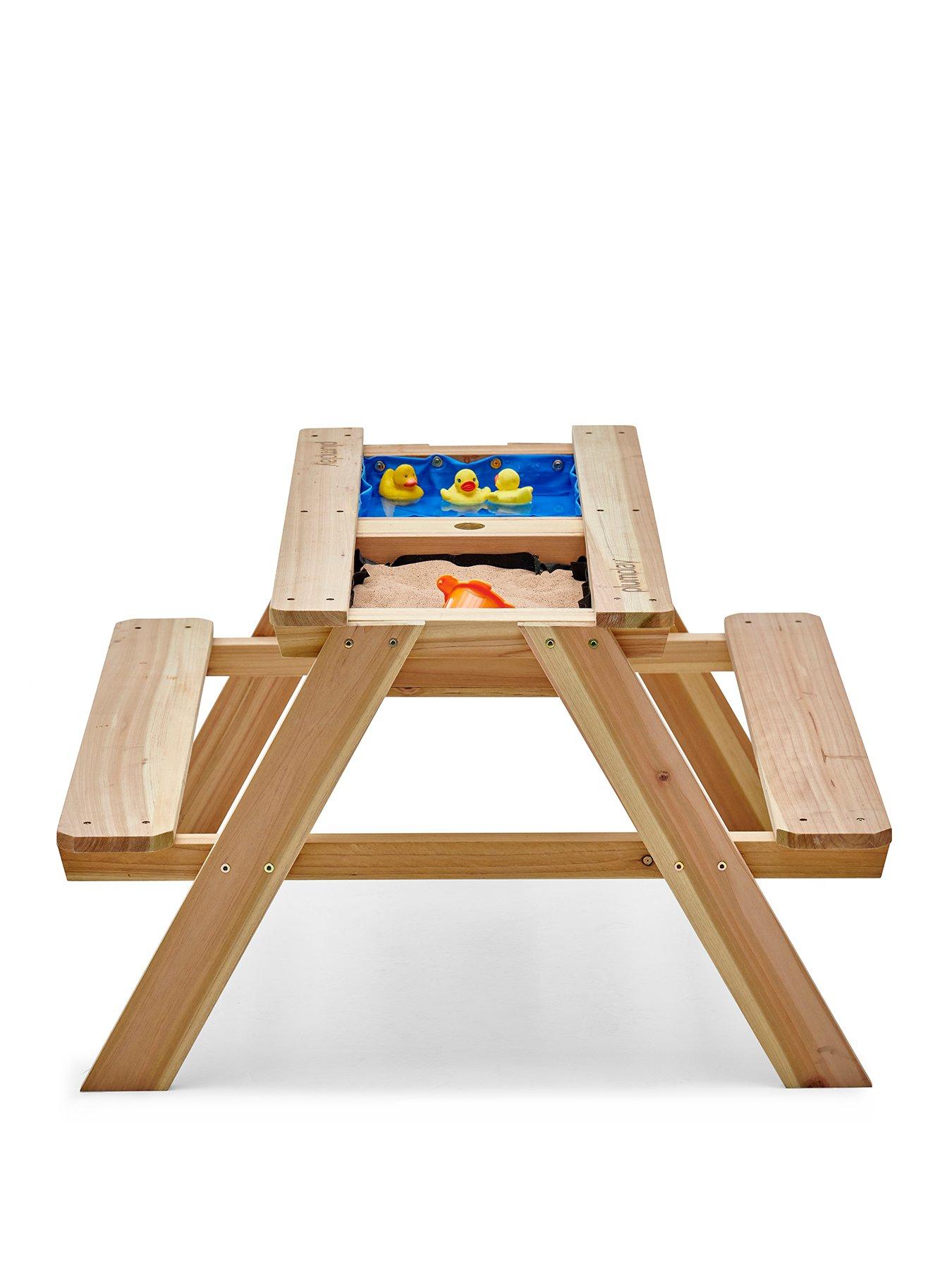 Plum Surfside Wooden Sand & Water Picnic Table Natural