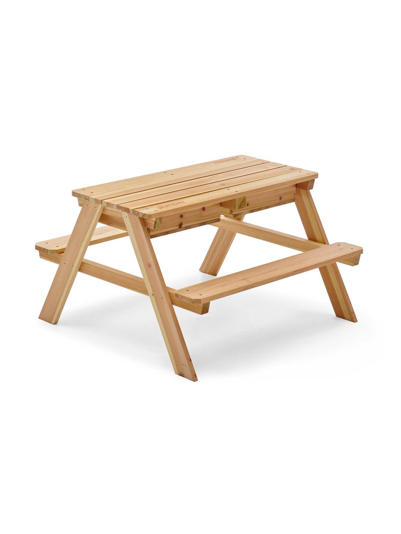 Plum Surfside Wooden Sand & Water Picnic Table Natural