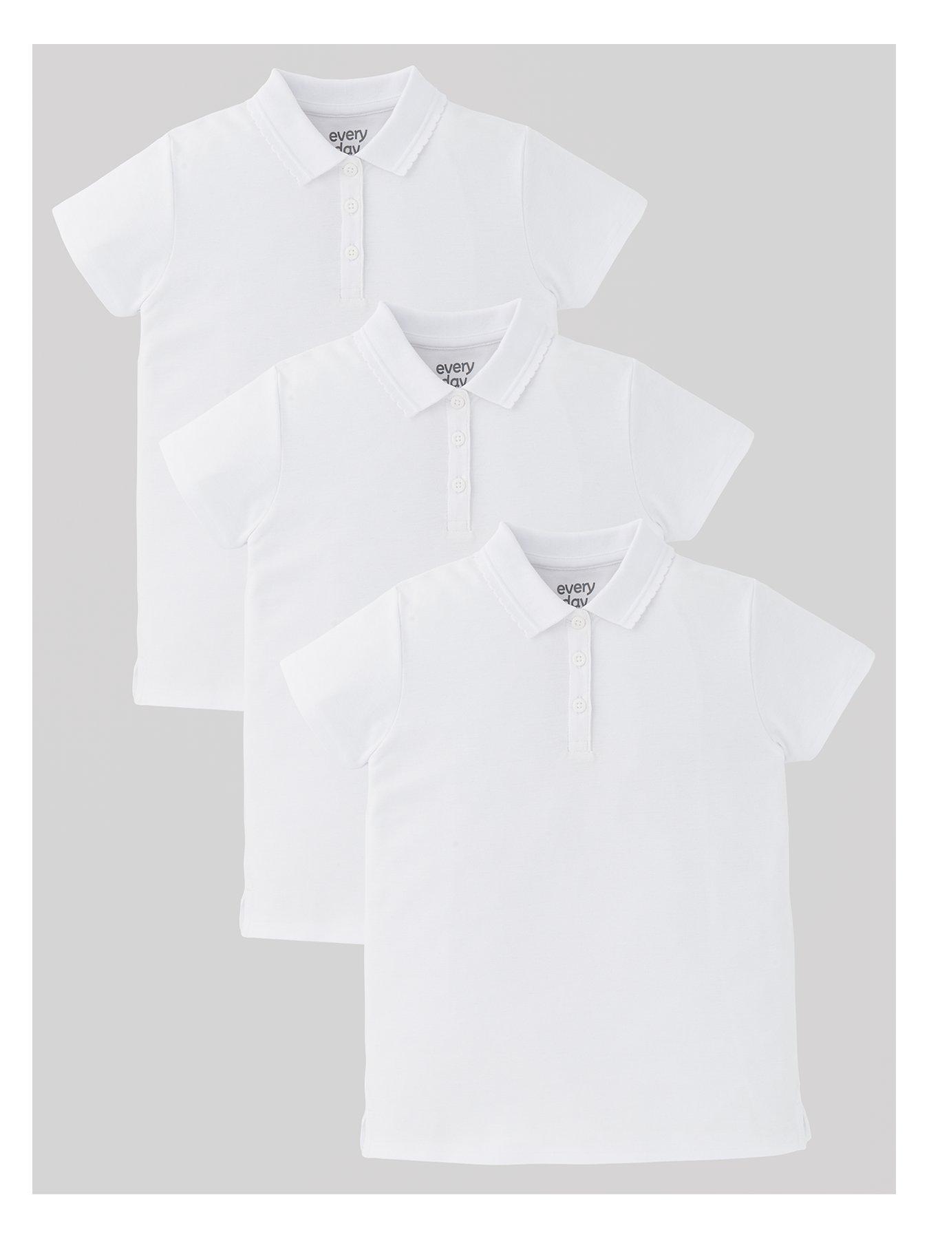 stillFront image of the-very-collection-girls-3-pack-school-polo-tops-white