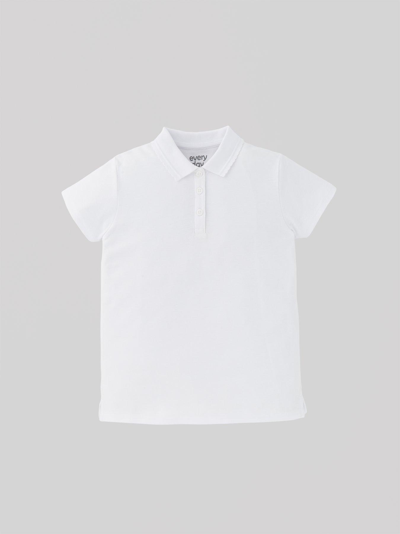  image of the-very-collection-girls-3-pack-school-polo-tops-white