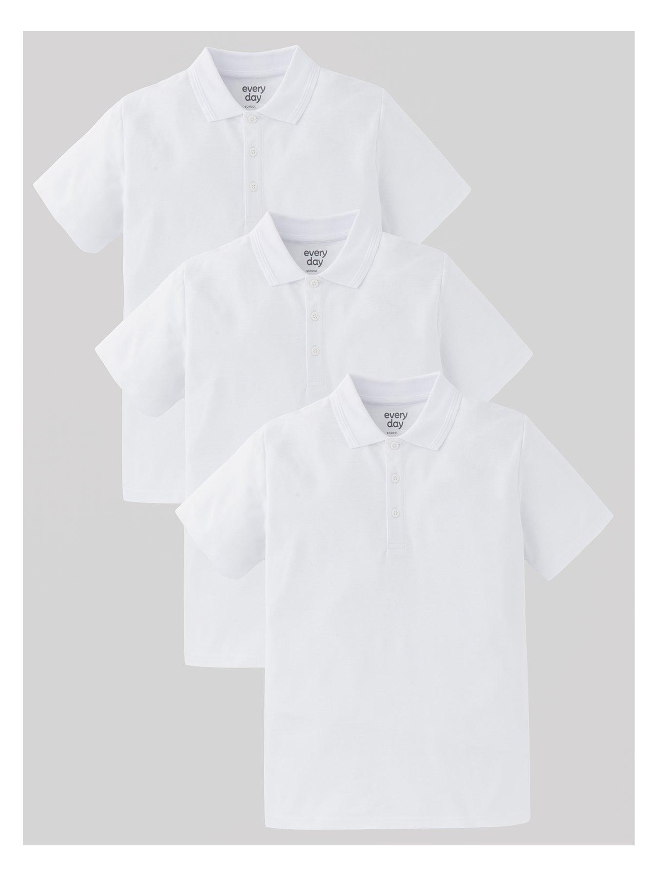 stillFront image of everyday-boys-3-pack-polo-top-white