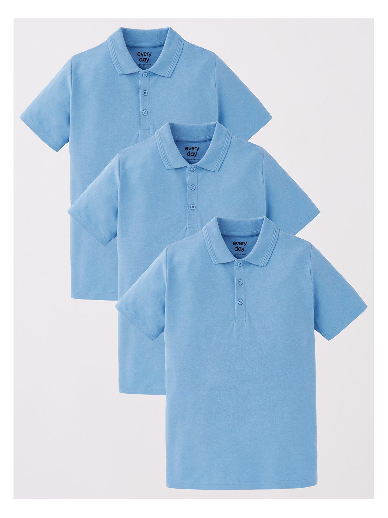 Image 2 of 6 of The Very Collection Boys 3 Pack Polo Top - Blue