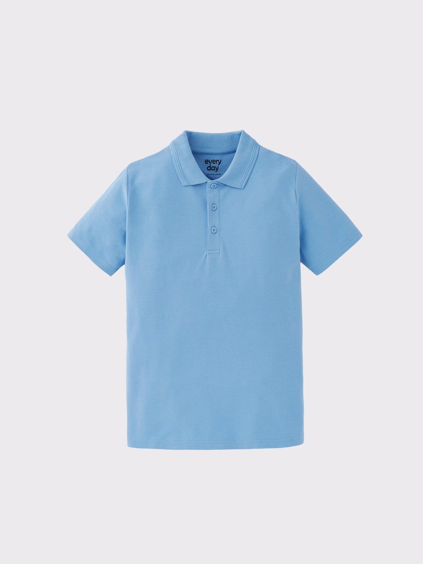 Image 4 of 6 of The Very Collection Boys 3 Pack Polo Top - Blue