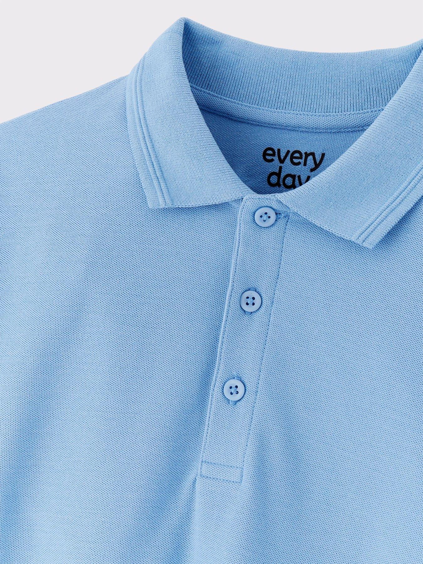 Image 5 of 6 of The Very Collection Boys 3 Pack Polo Top - Blue