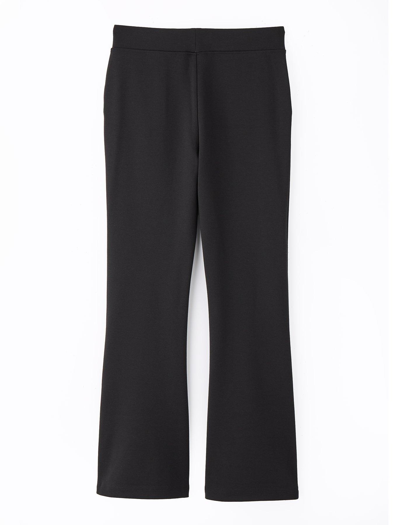 Image 3 of 6 of The Very Collection Girls 2 Pack Jersey Kick Flare Trouser - Black