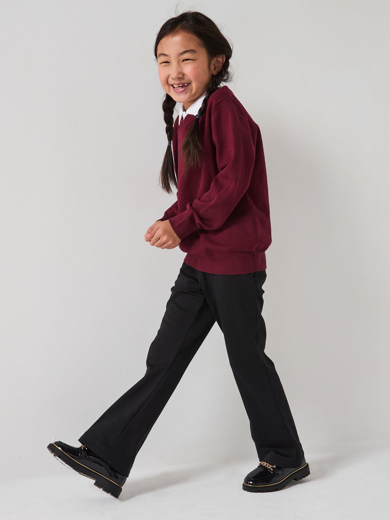 Image 6 of 6 of The Very Collection Girls 2 Pack Jersey Kick Flare Trouser - Black