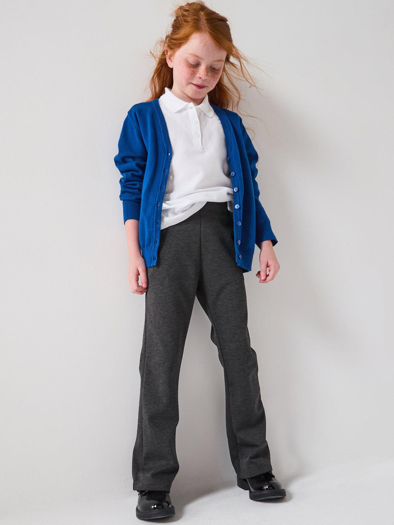 Image 7 of 7 of The Very Collection Girls 2 Pack Jersey Kick Flare Trouser - Grey