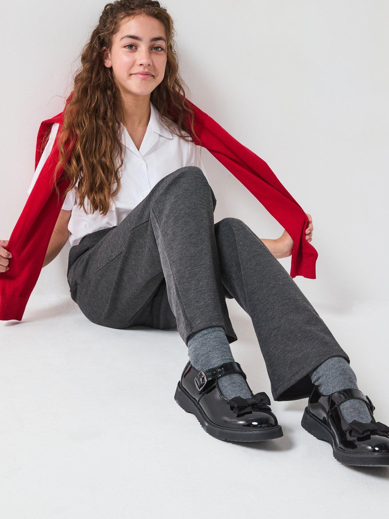 Image 1 of 7 of The Very Collection Girls 2 Pack Jersey Trouser - Grey