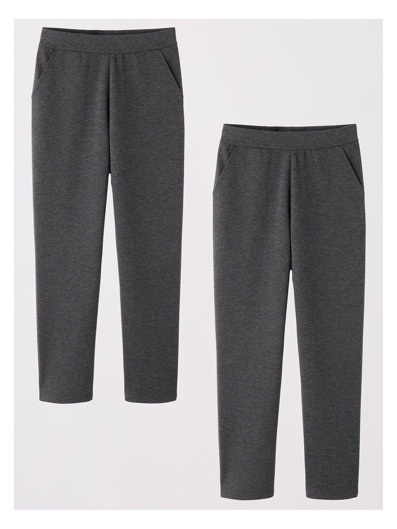 Image 2 of 7 of The Very Collection Girls 2 Pack Jersey Trouser - Grey