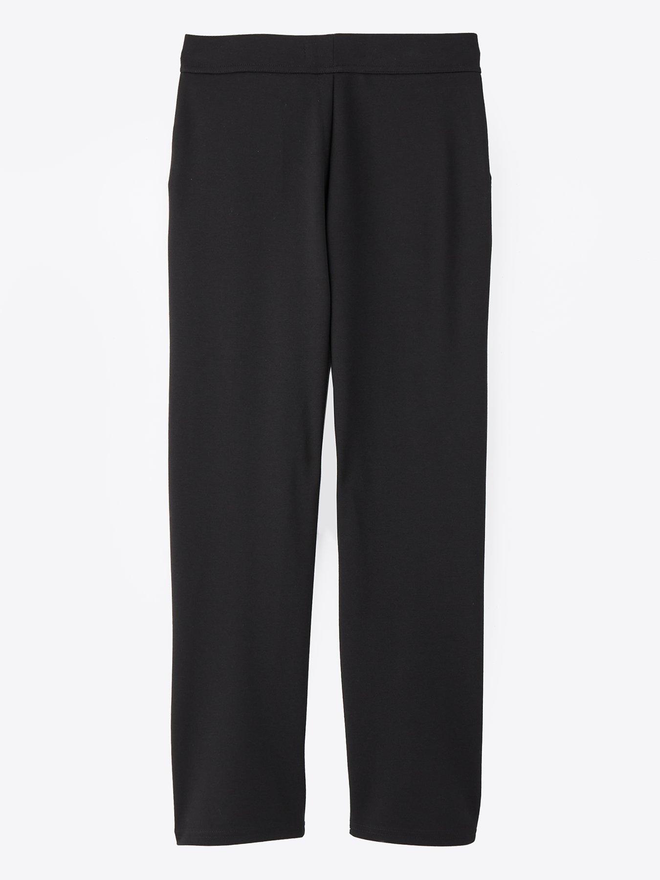  image of the-very-collection-girls-2-pack-jersey-school-trousers-black