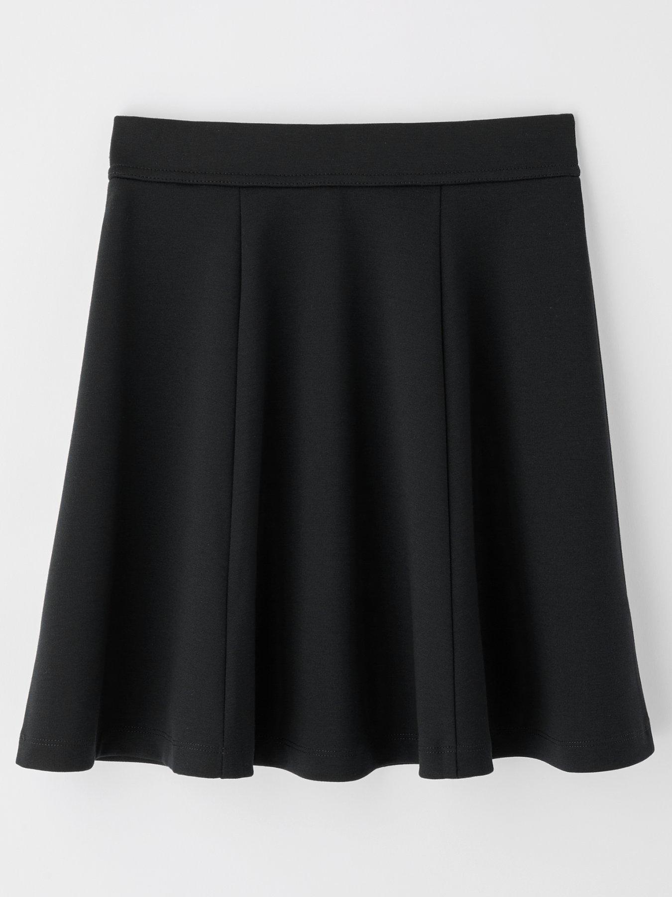 Black elastic skater skirt best sale