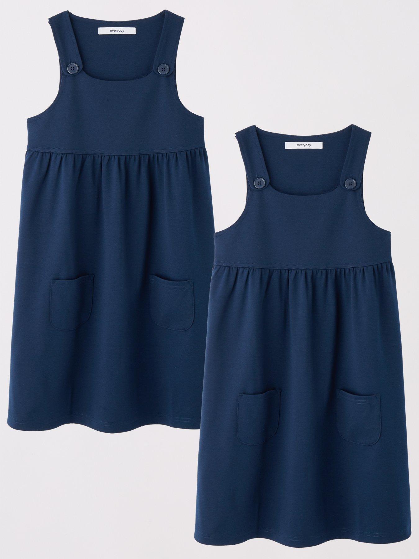 Girls jersey pinafore best sale