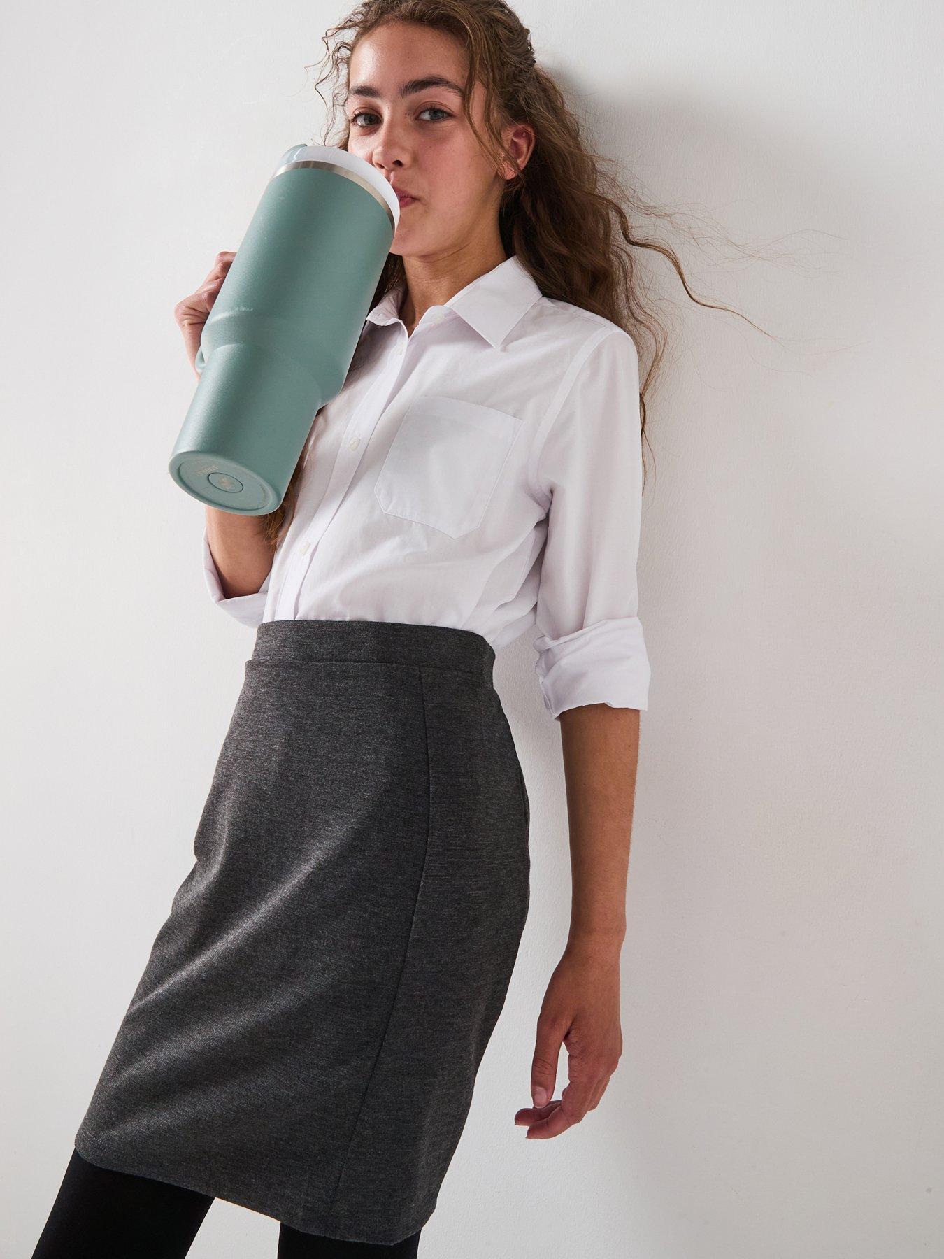  image of the-very-collection-girls-2-pack-jersey-tube-skirts-grey