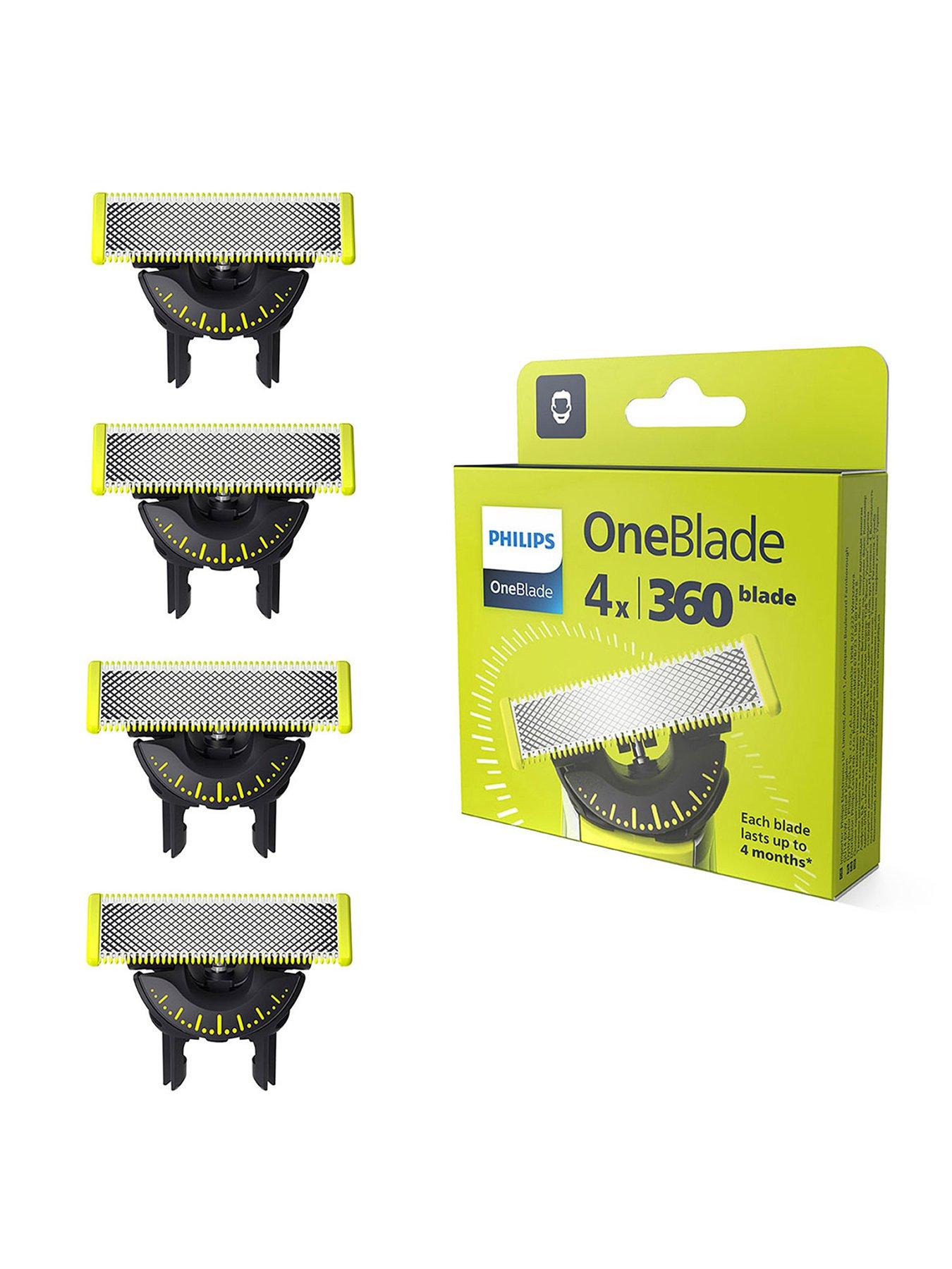 Philips OneBlade 360 Replacement Blades for Face, 4 Pack, QP440/50