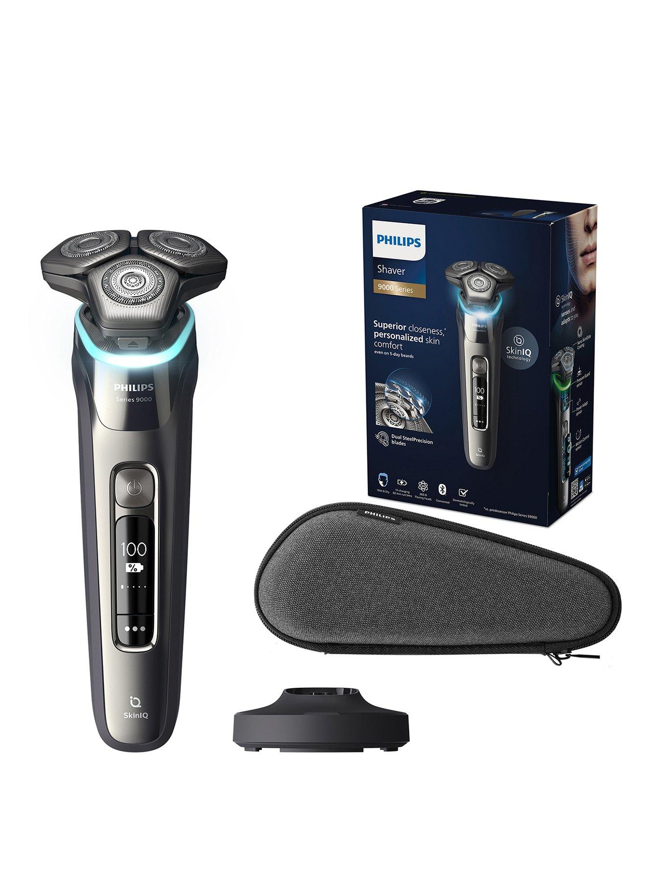 Philips Series 9000 Wet  &  Dry Electric Shaver with SkinIQ technology, with Charging stand and Travel case S9974/35