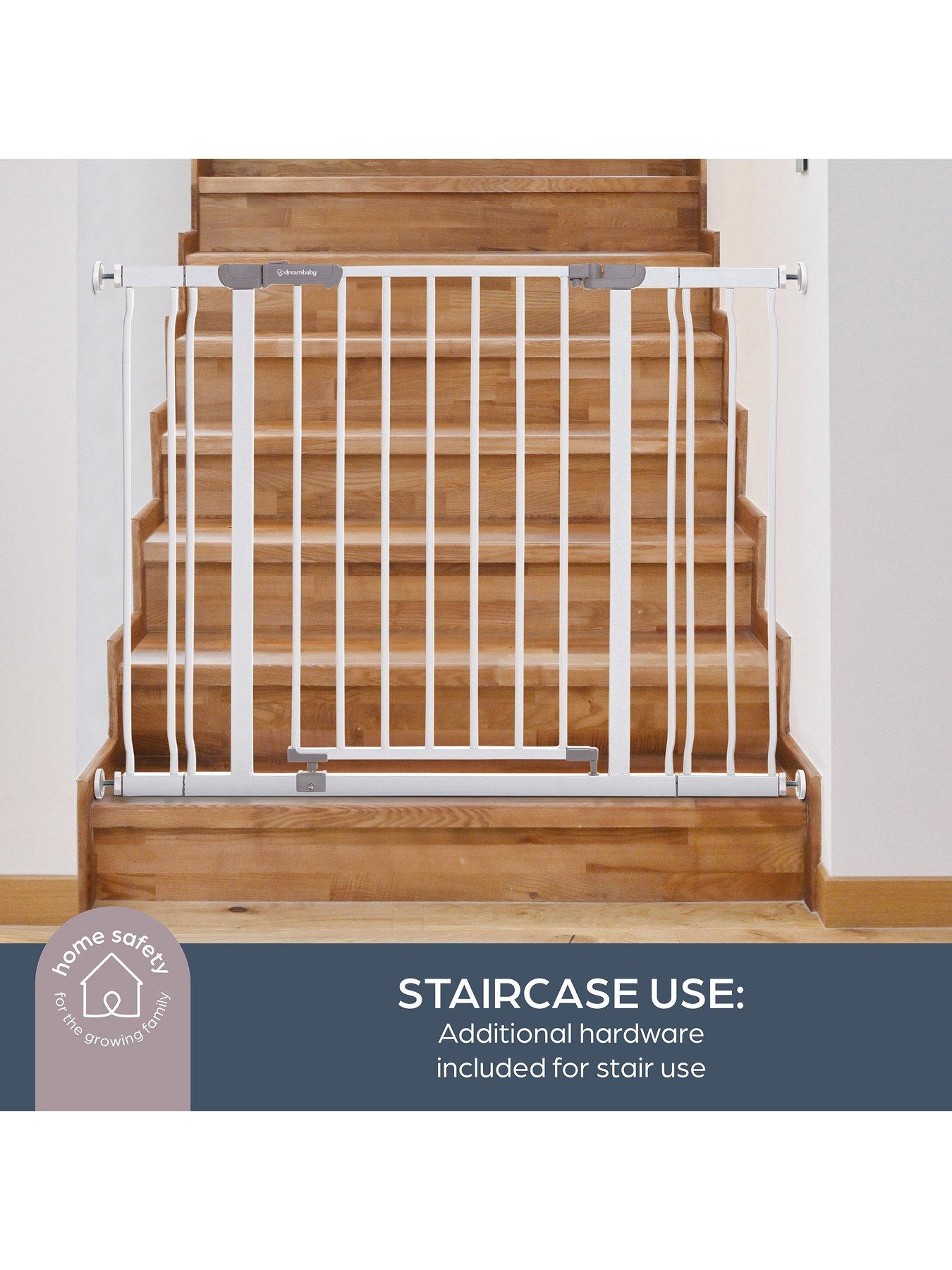 Dreambaby Ava Gate with 1 x 9cm and 1 x 18cm Extension - White