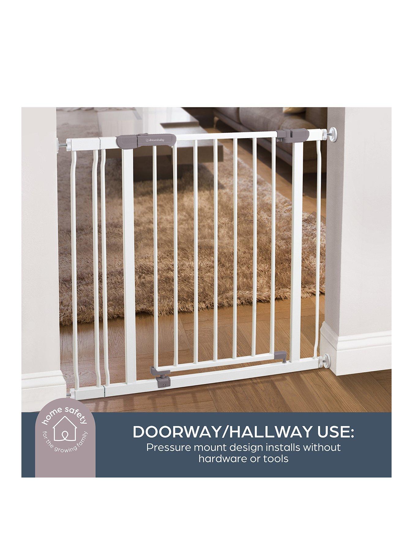  image of dreambaby-ava-gate-with-1-x-9cm-and-1-x-18cm-extensionnbsp--white