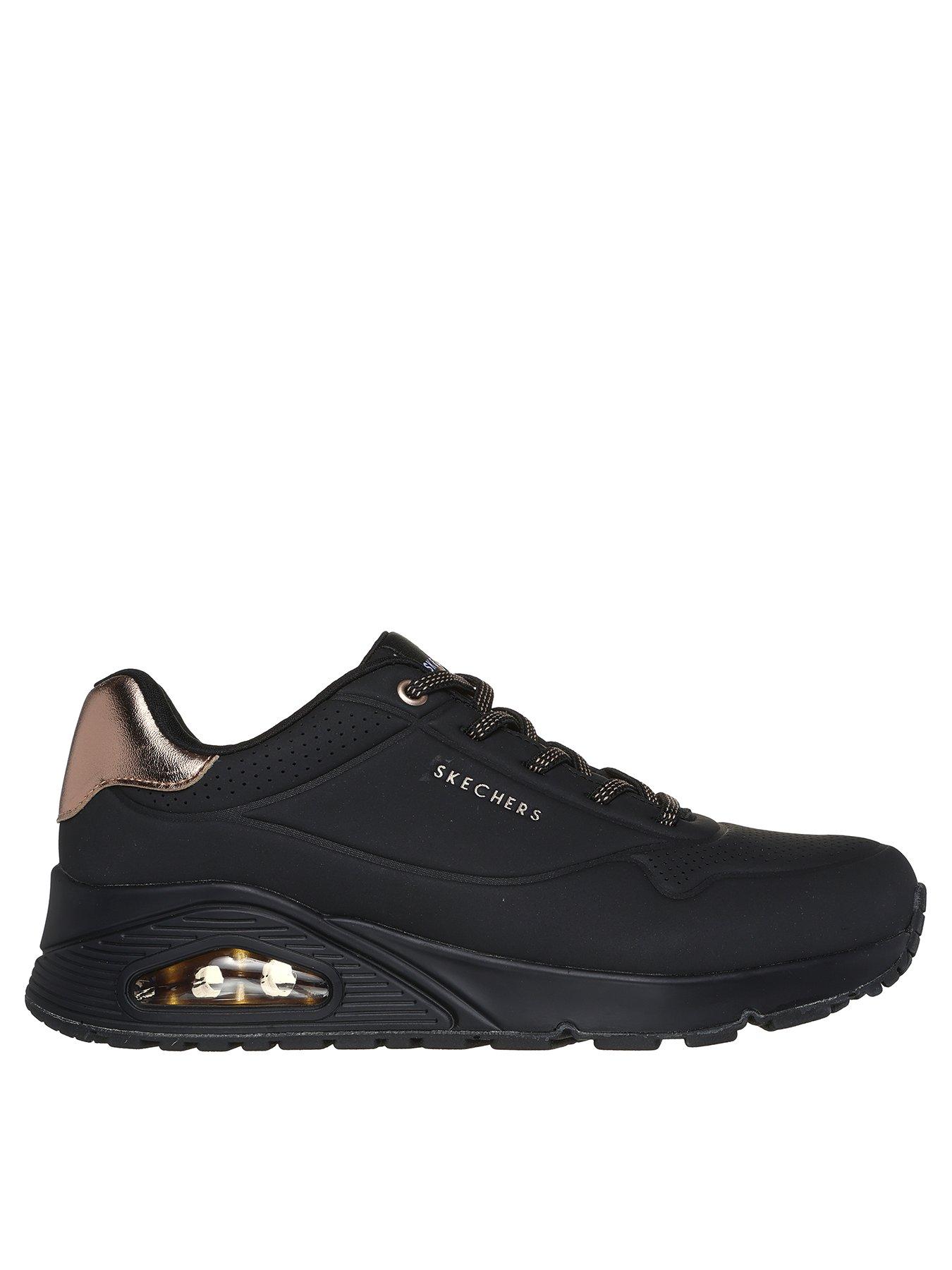 Skechers Durabuck Metallic Trimmed Gore Lace Slip On Fashion Sneaker
