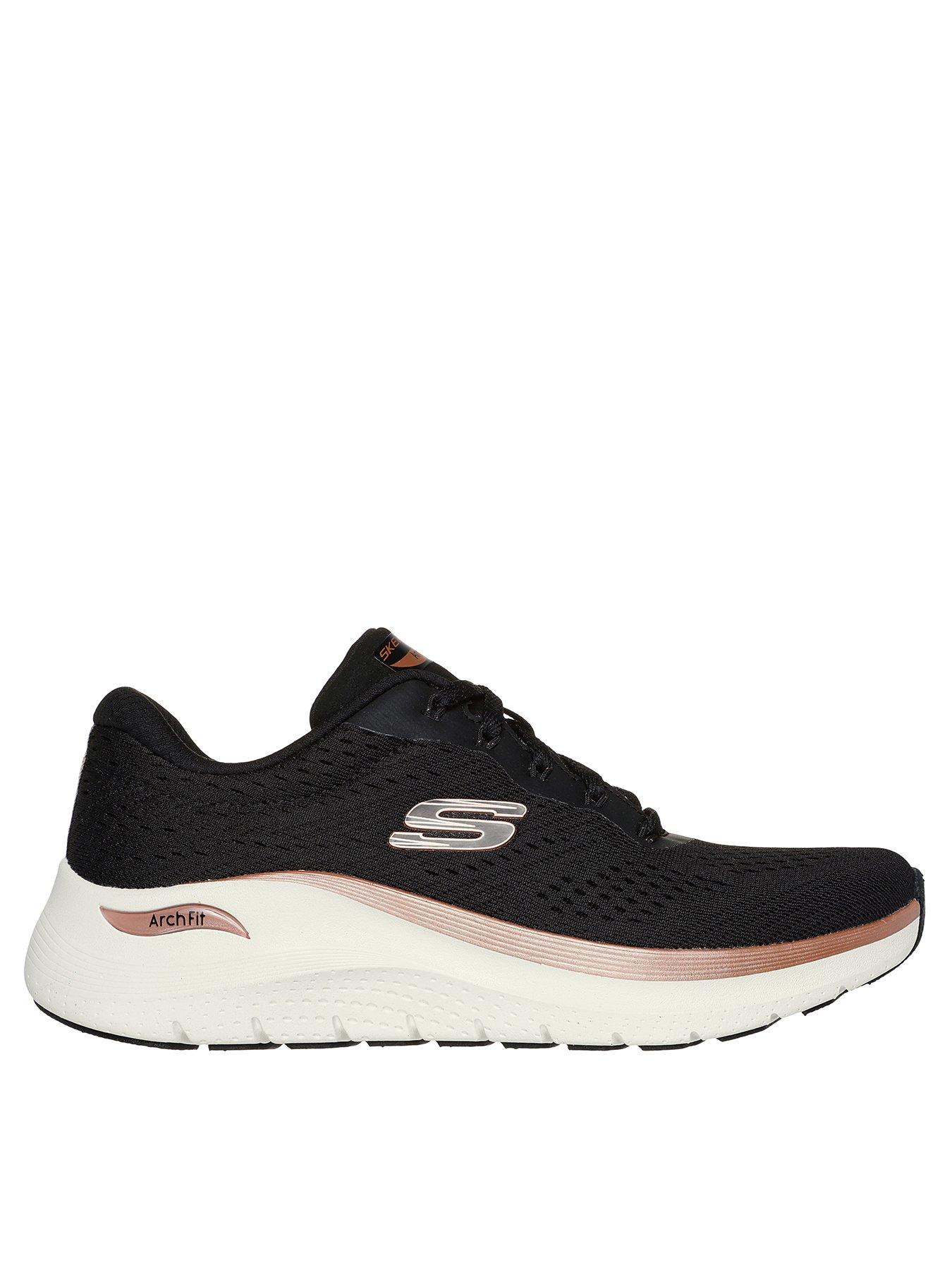 skechers-arch-fit-2o-glow-the-distance-lace-up-trainer-black