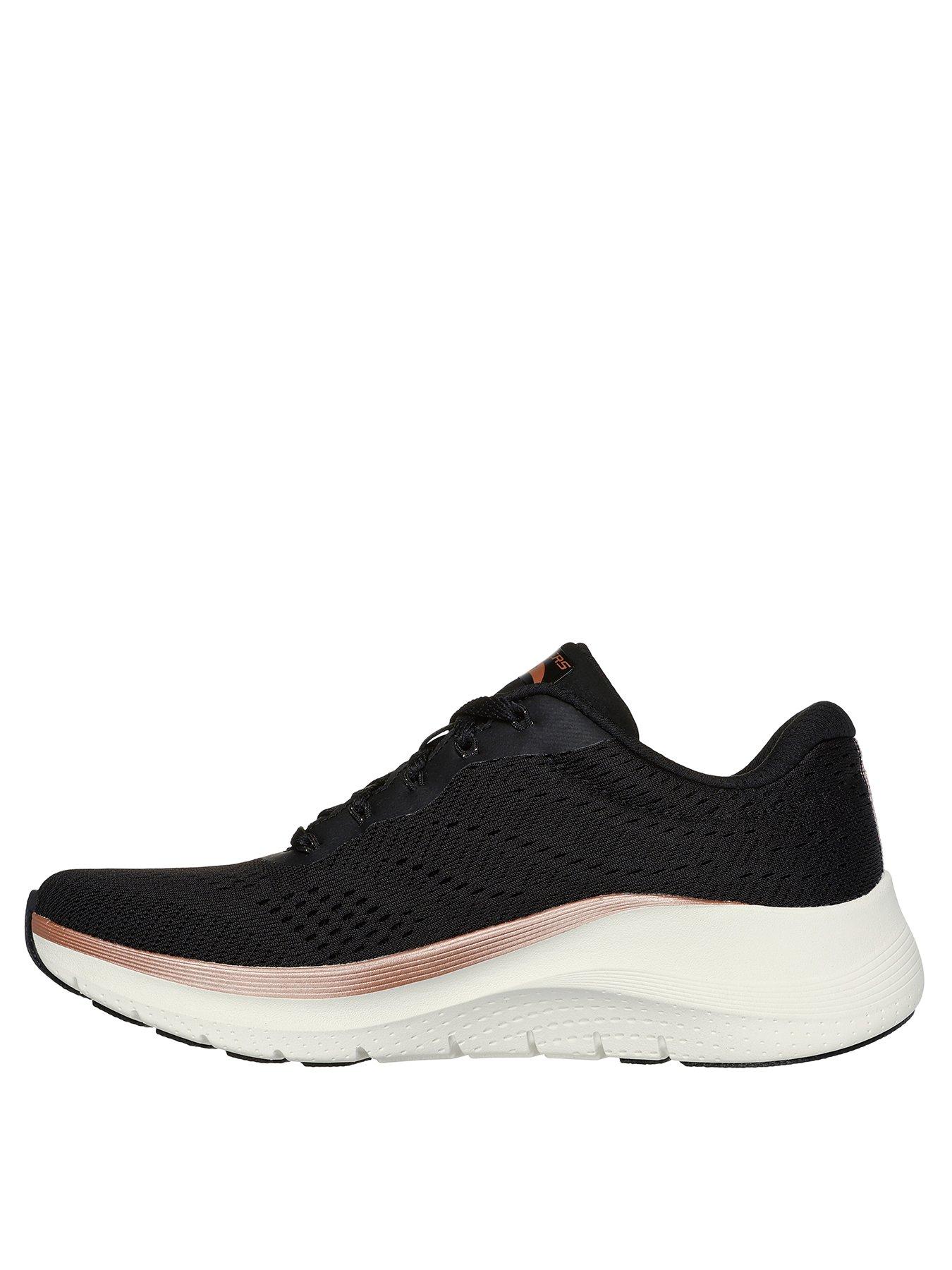  image of skechers-arch-fit-engineered-mesh-lace-up-w-air-cooled-mf-black