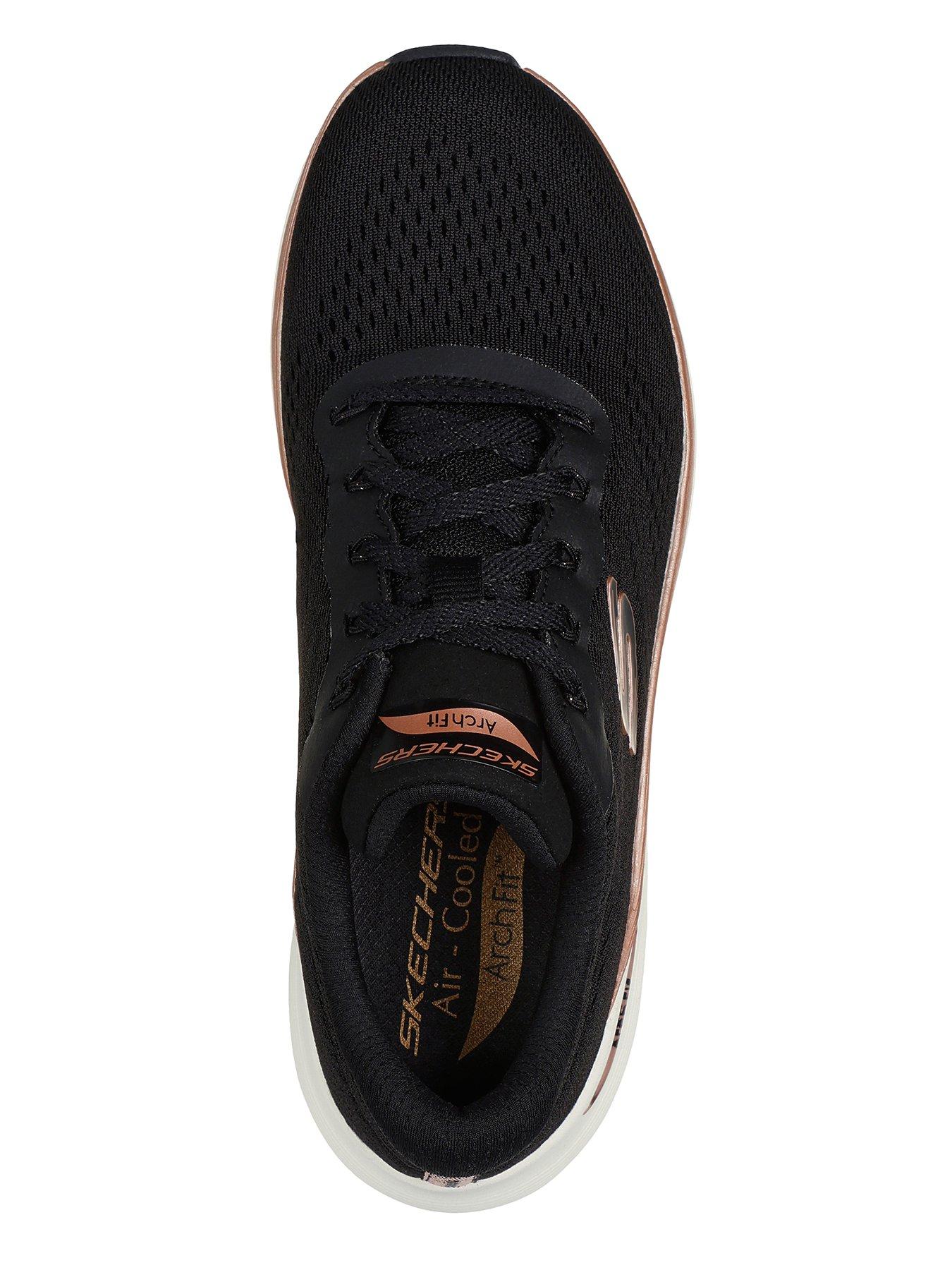  image of skechers-arch-fit-engineered-mesh-lace-up-w-air-cooled-mf-black