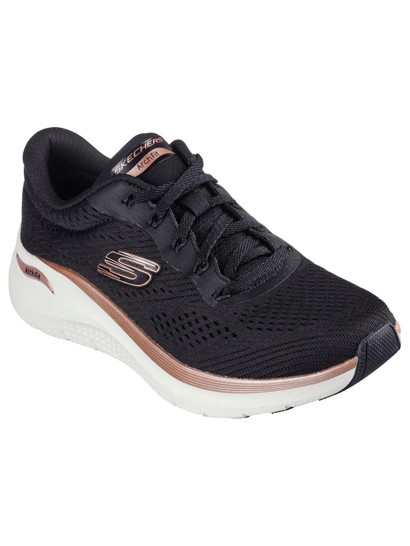  image of skechers-arch-fit-engineered-mesh-lace-up-w-air-cooled-mf-black
