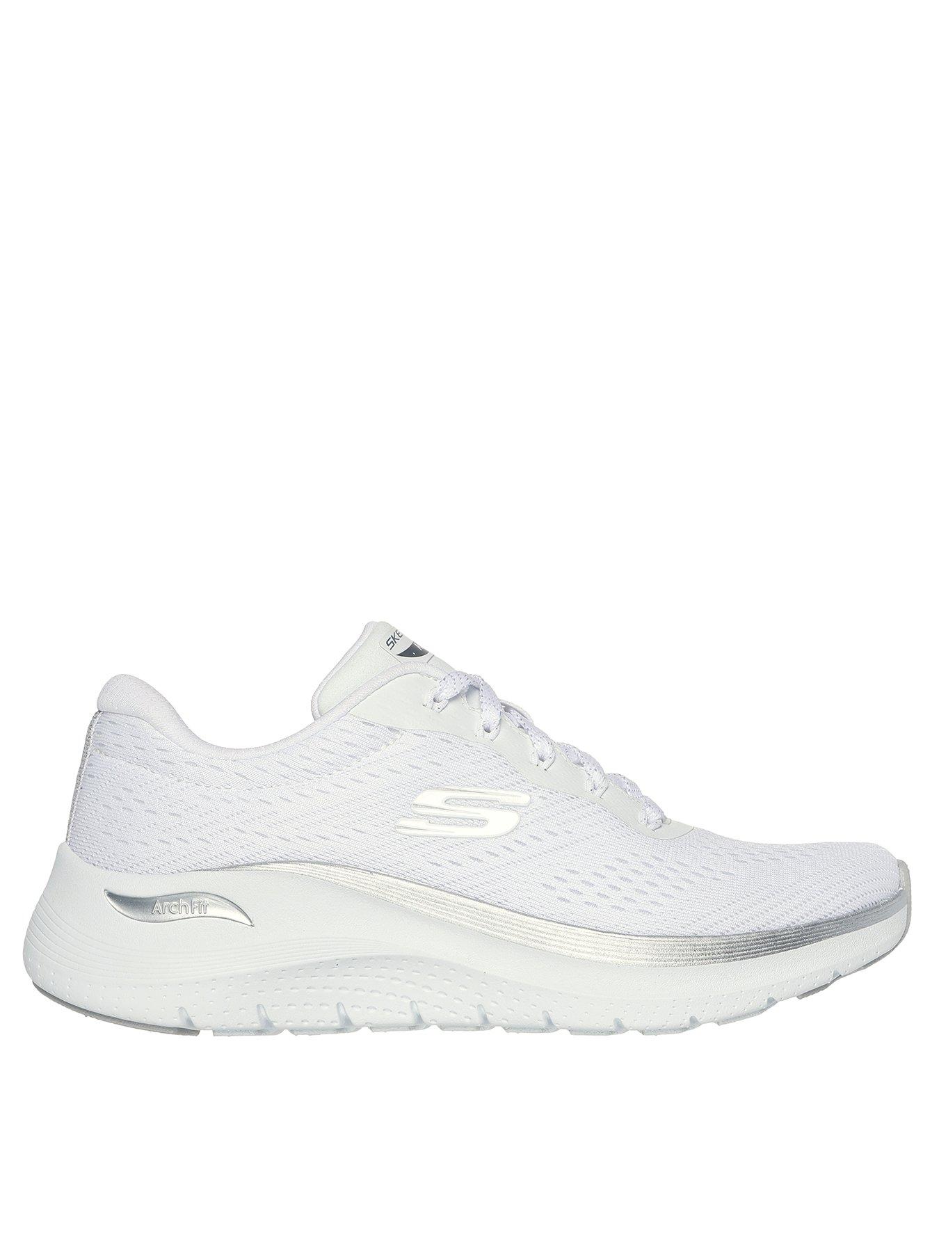 Skechers Arch Fit 2.0 Glow The Distance Lace-up Trainer - White
