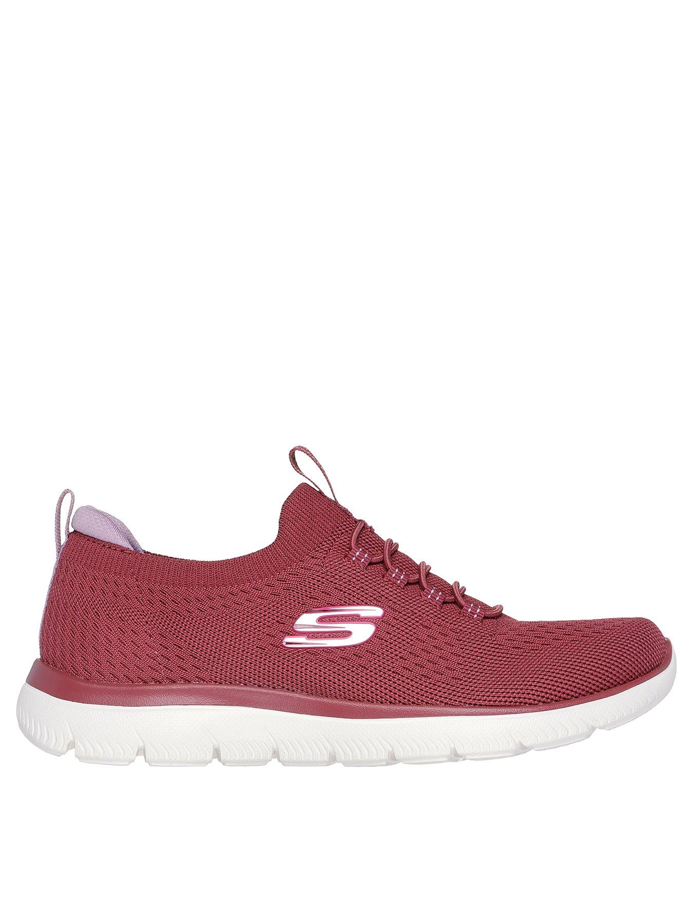 Sketchers stretch knit sneakers online