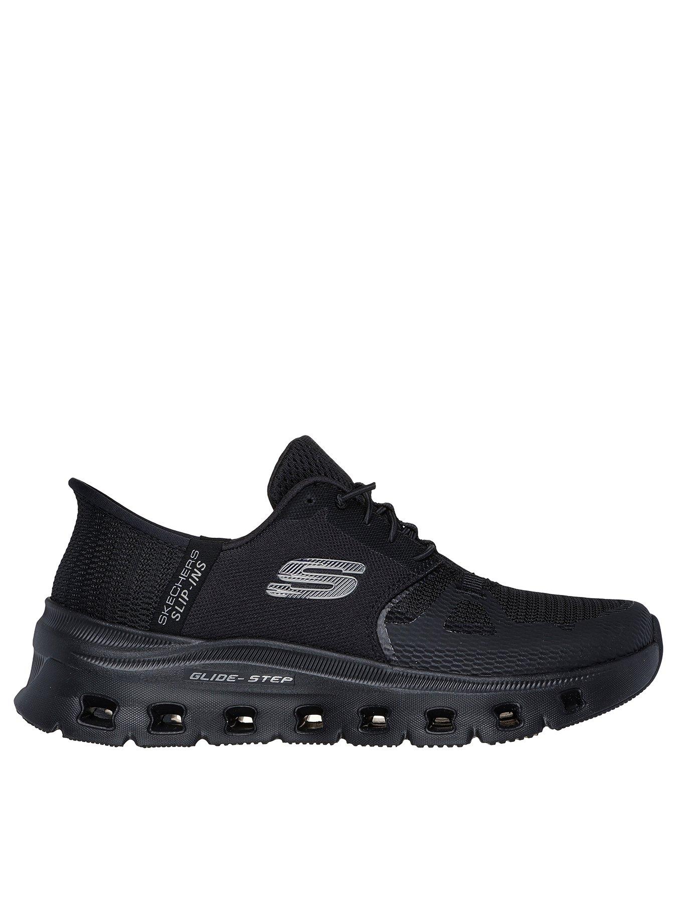 Skechers Breathe Easy Collar Knit Scooped Bungee Slip ins Black littlewoods