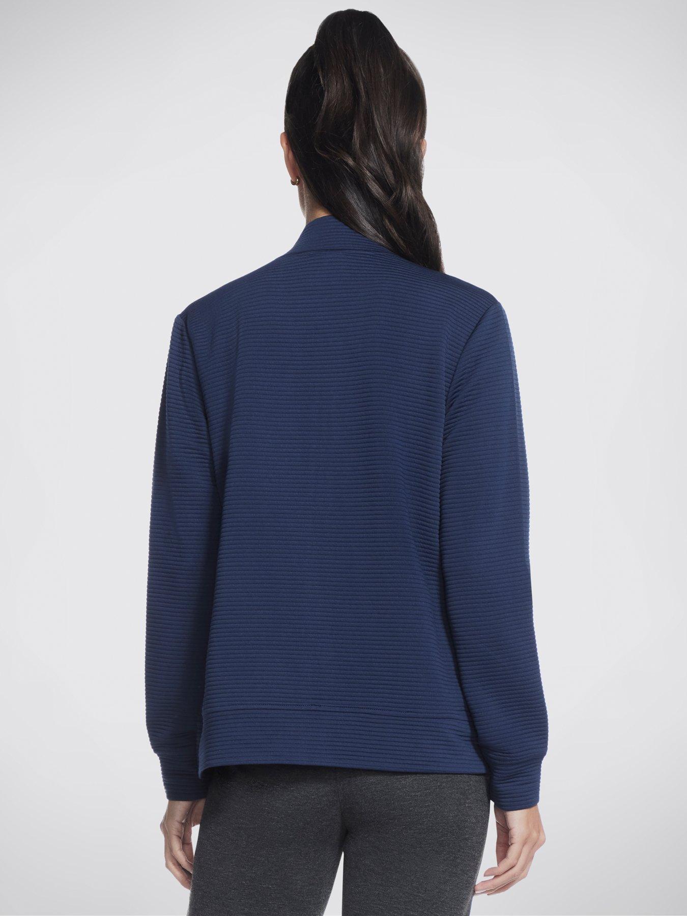  image of skechers-the-hoodless-hoodie-go-walk-everywhere-jacket-blue-iris